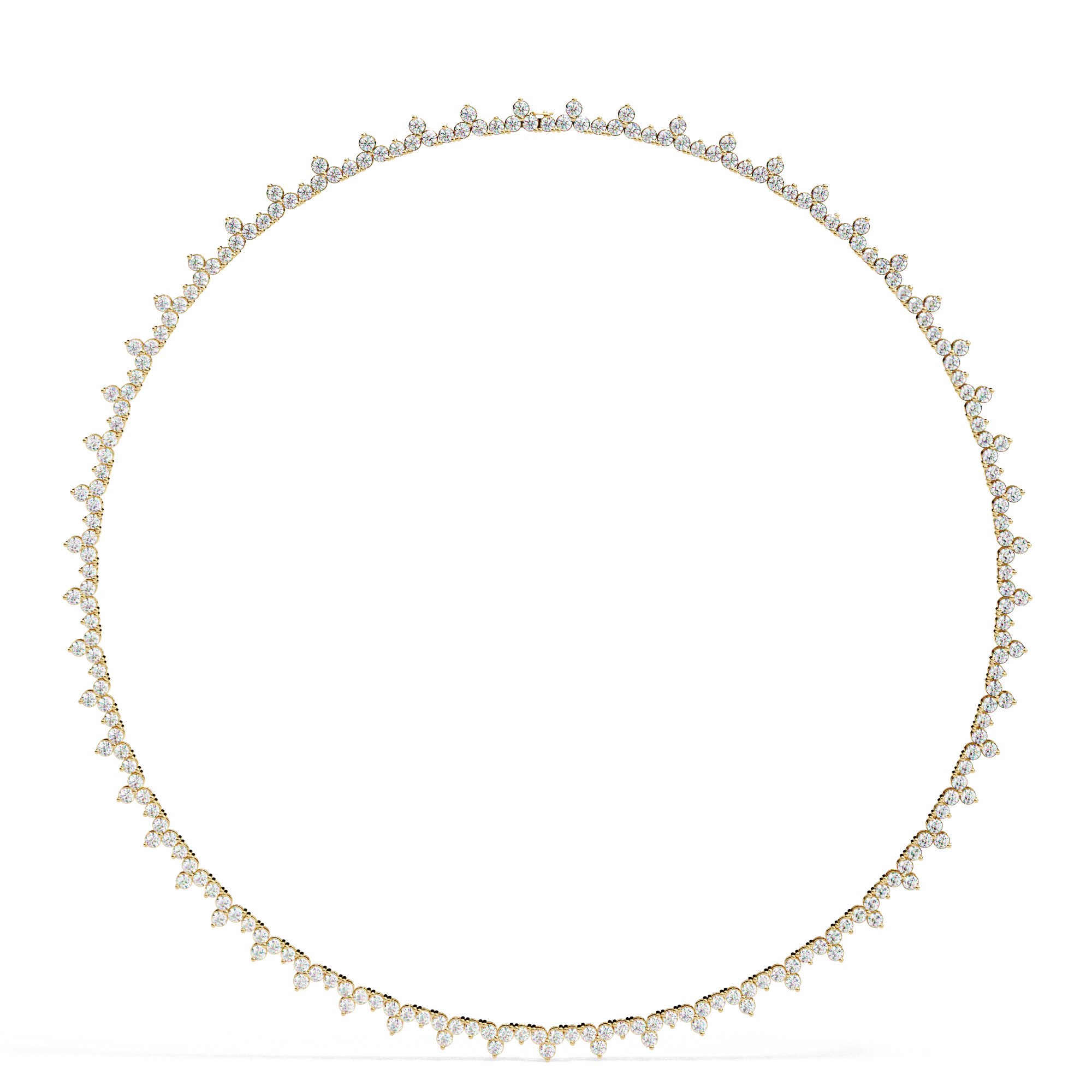 Diamond Necklace 360 animation renders 3dm stl details 3D print model_11