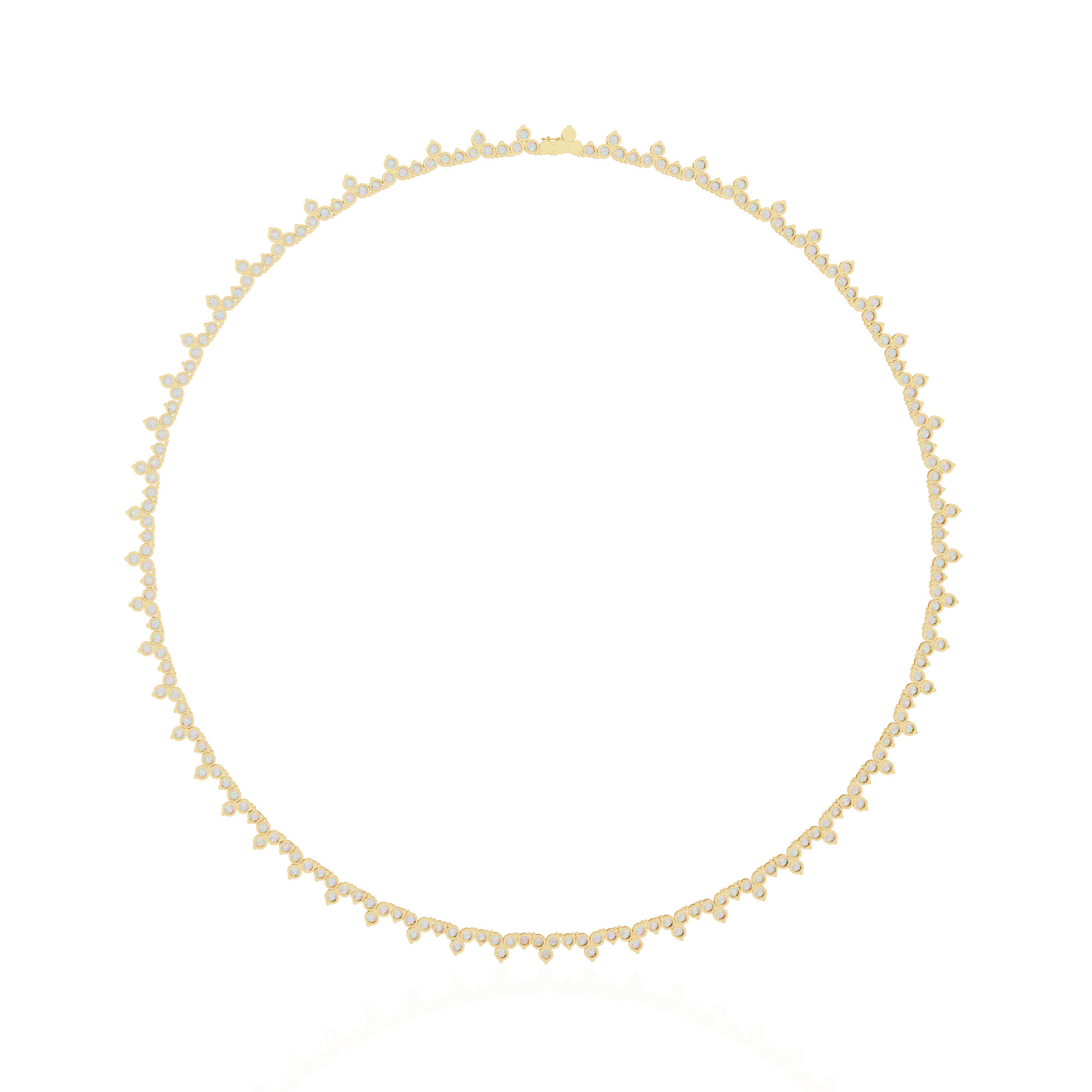 Diamond Necklace 360 animation renders 3dm stl details 3D print model_9