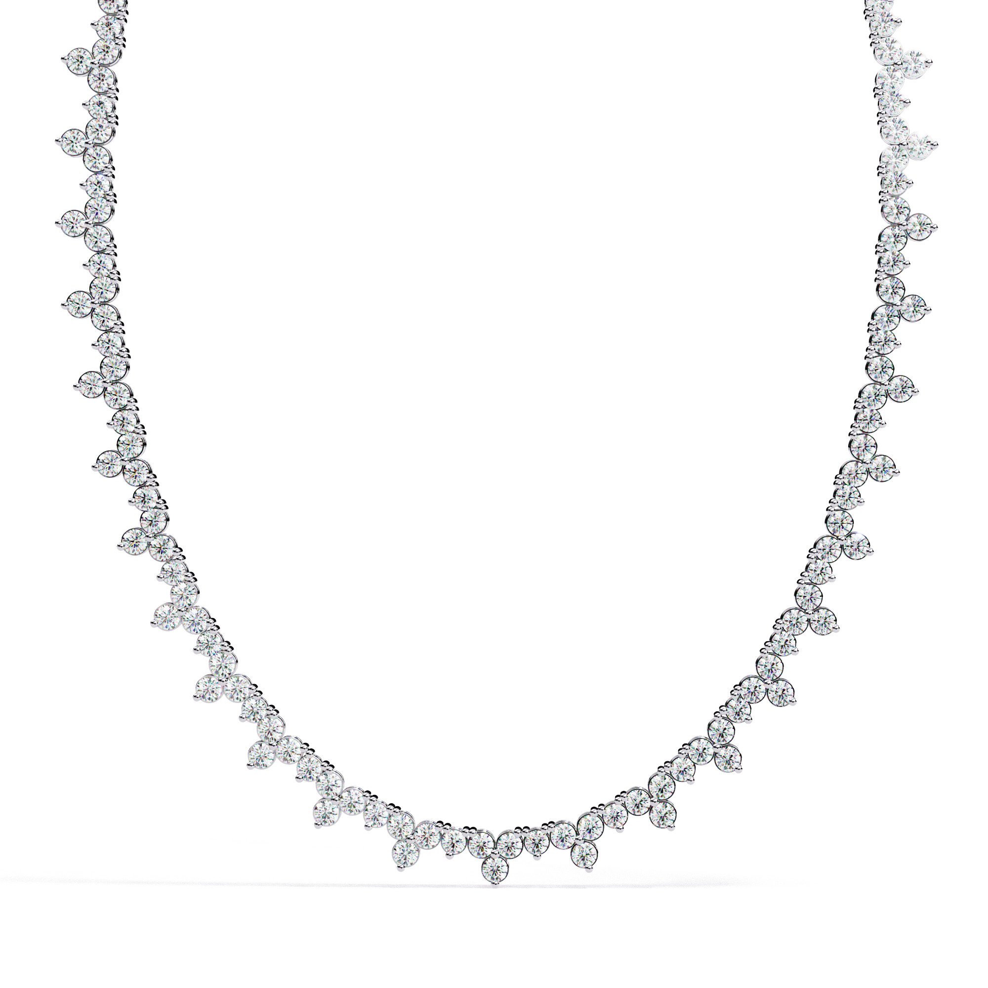 Diamond Necklace 360 animation renders 3dm stl details 3D print model_3