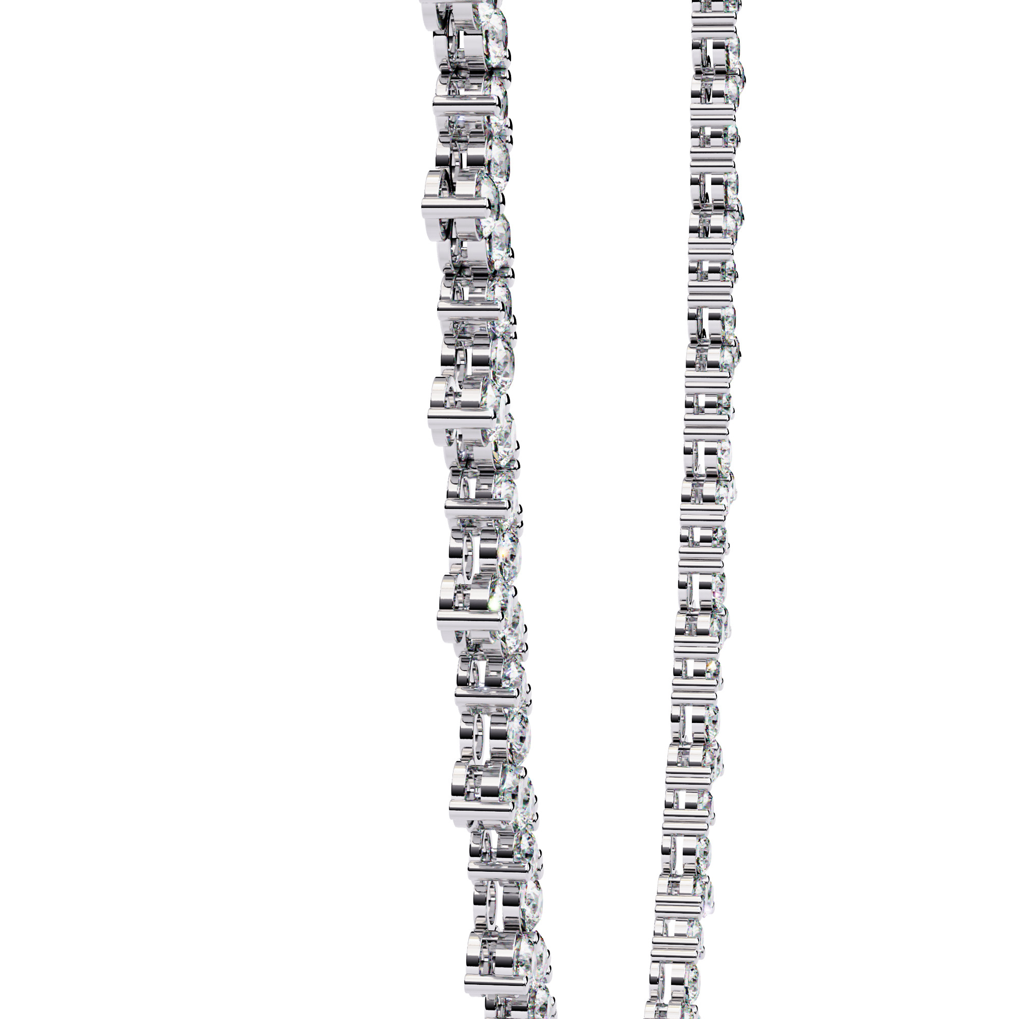 Diamond Necklace 360 animation renders 3dm stl details 3D print model_2