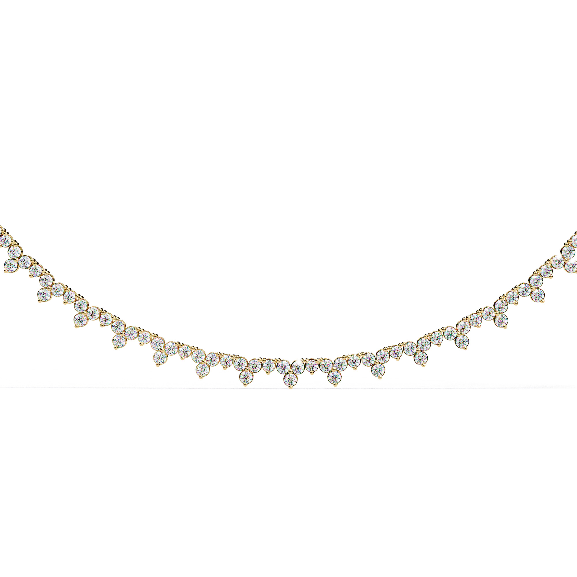 Diamond Necklace 360 animation renders 3dm stl details 3D print model_5