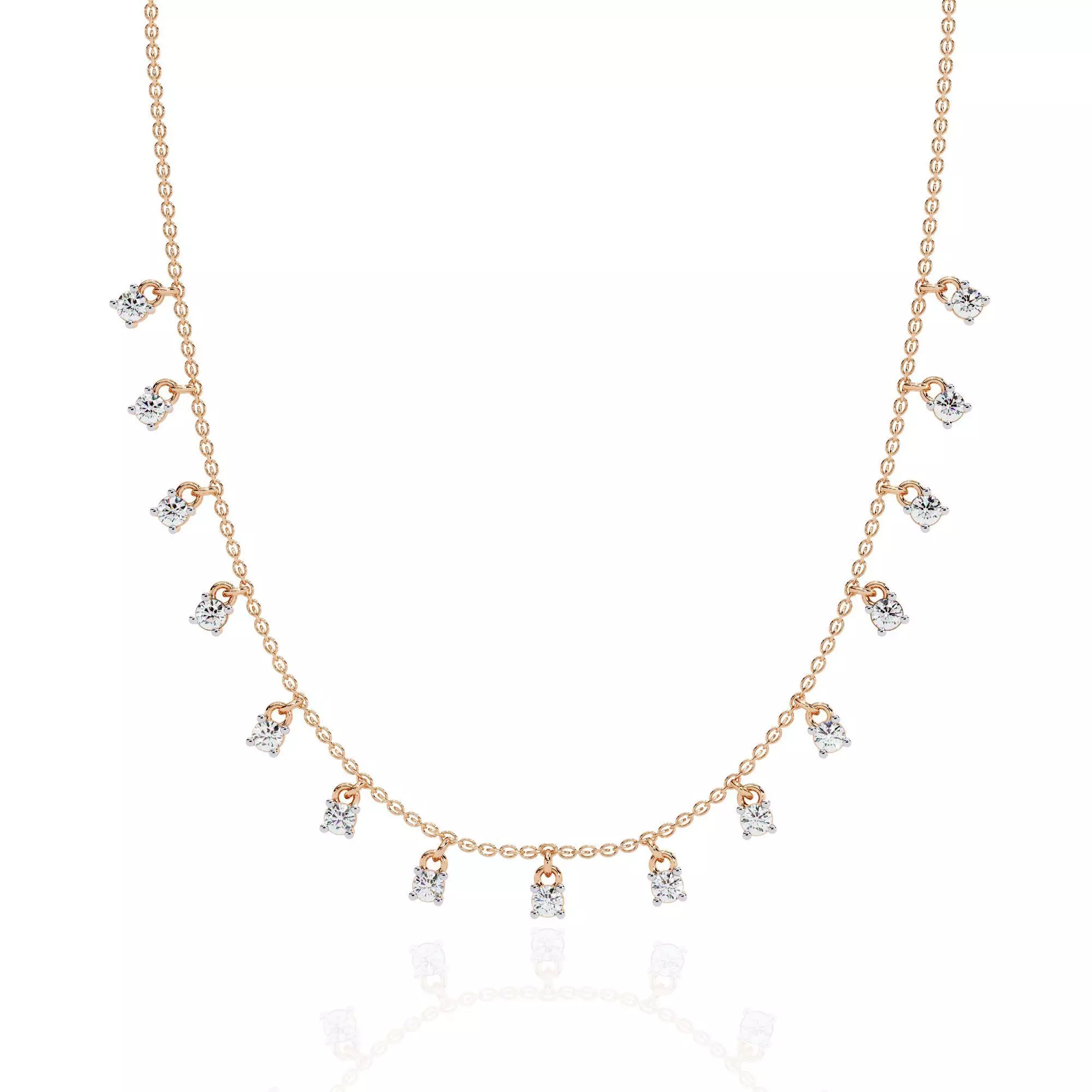 Diamond Necklace 360 animation renders 3dm stl details 3D print model