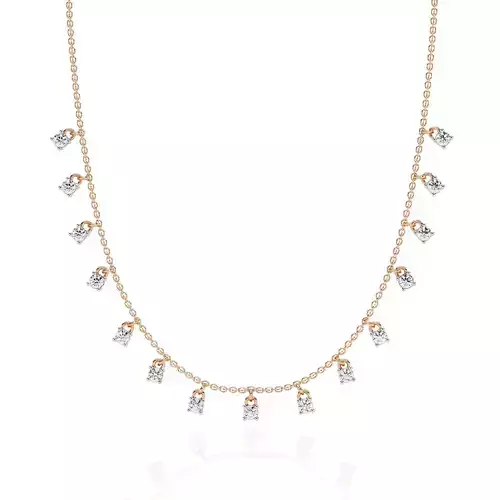Diamond Necklace 360 animation renders 3dm stl details
