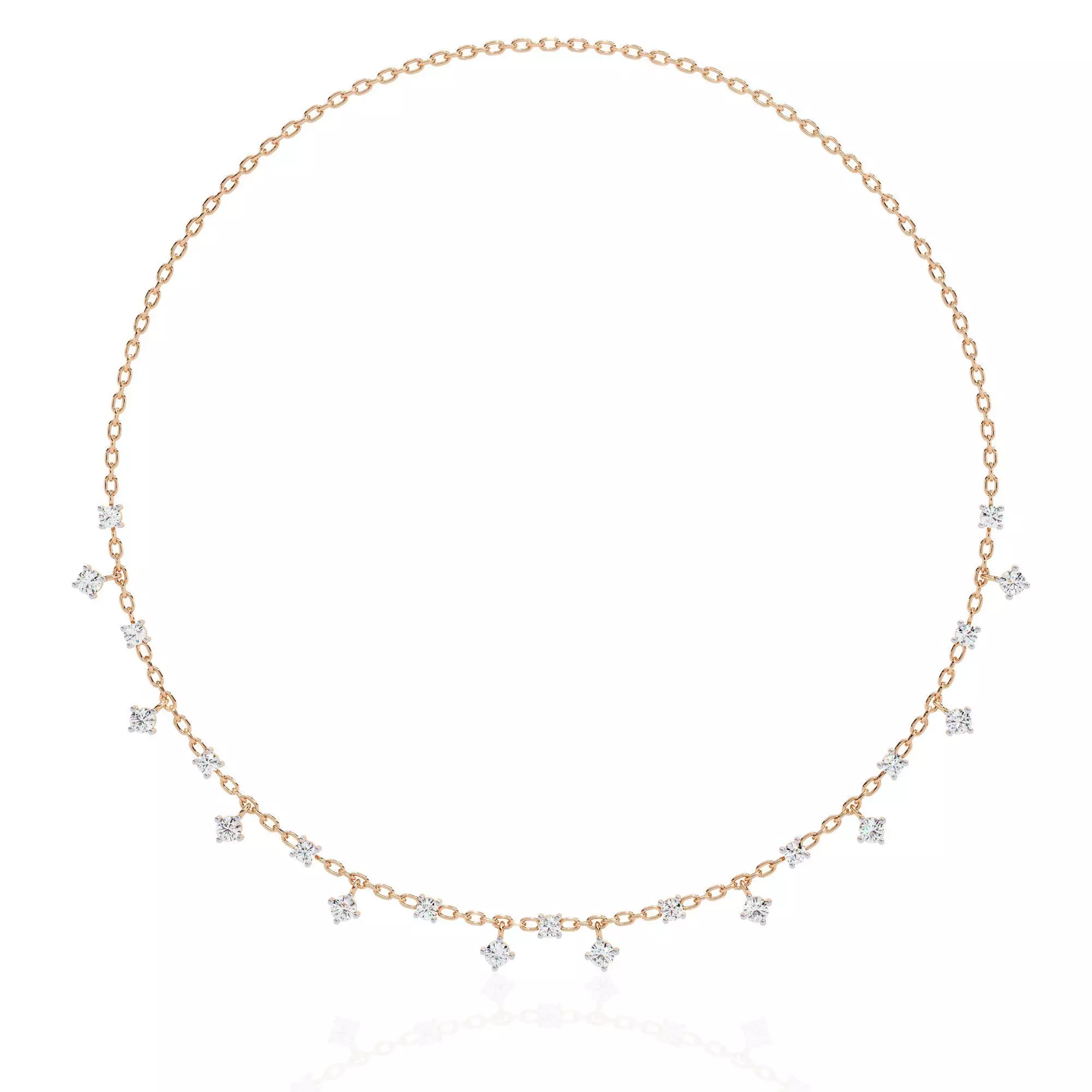 Diamond Necklace 360 animation renders 3dm stl details 3D print model_0