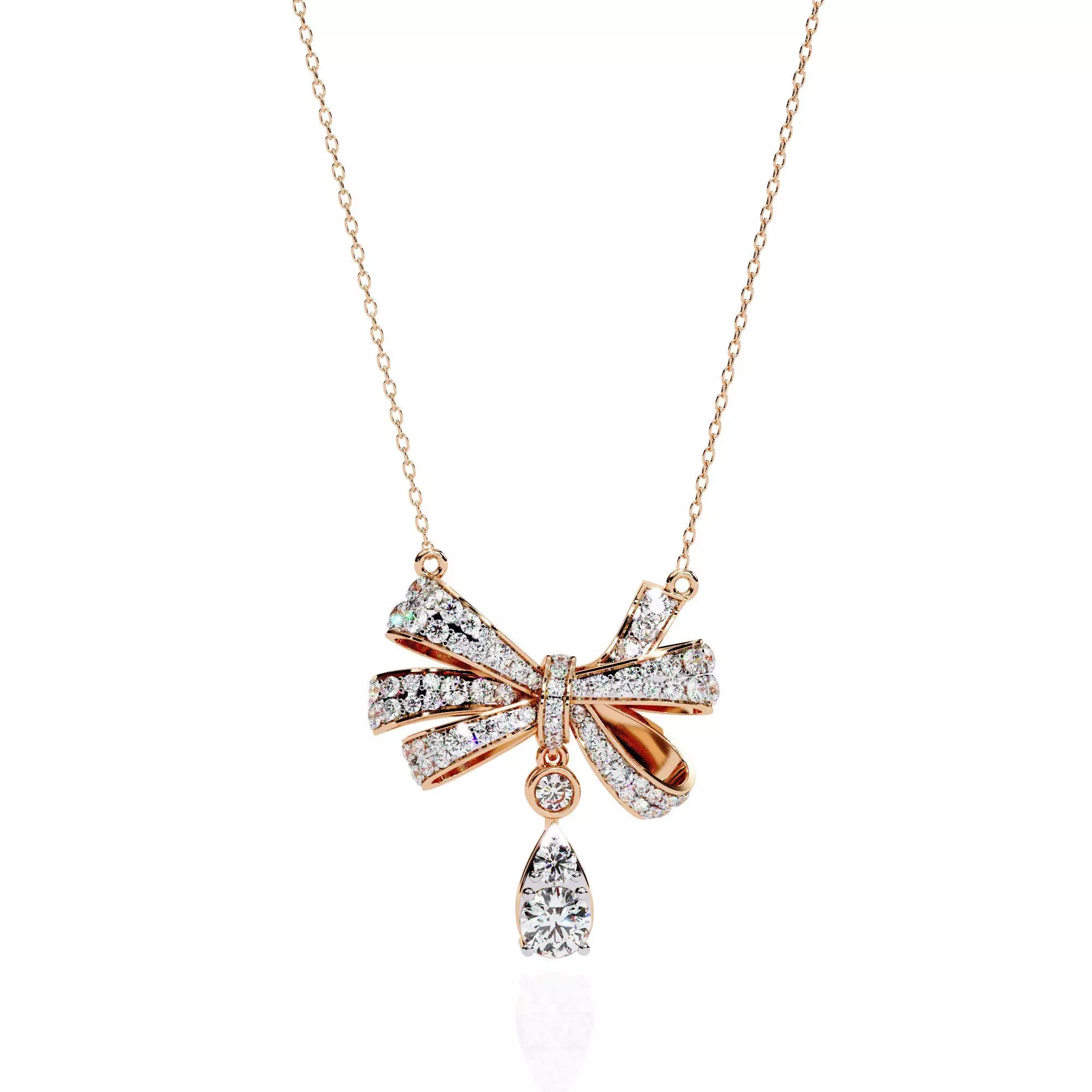 Diamond Necklace 360 animation renders 3dm stl details 3D print model_0