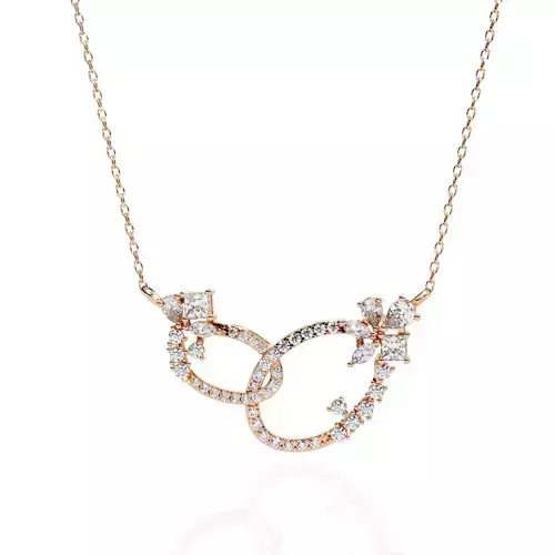 Diamond Necklace 360 animation renders 3dm stl details