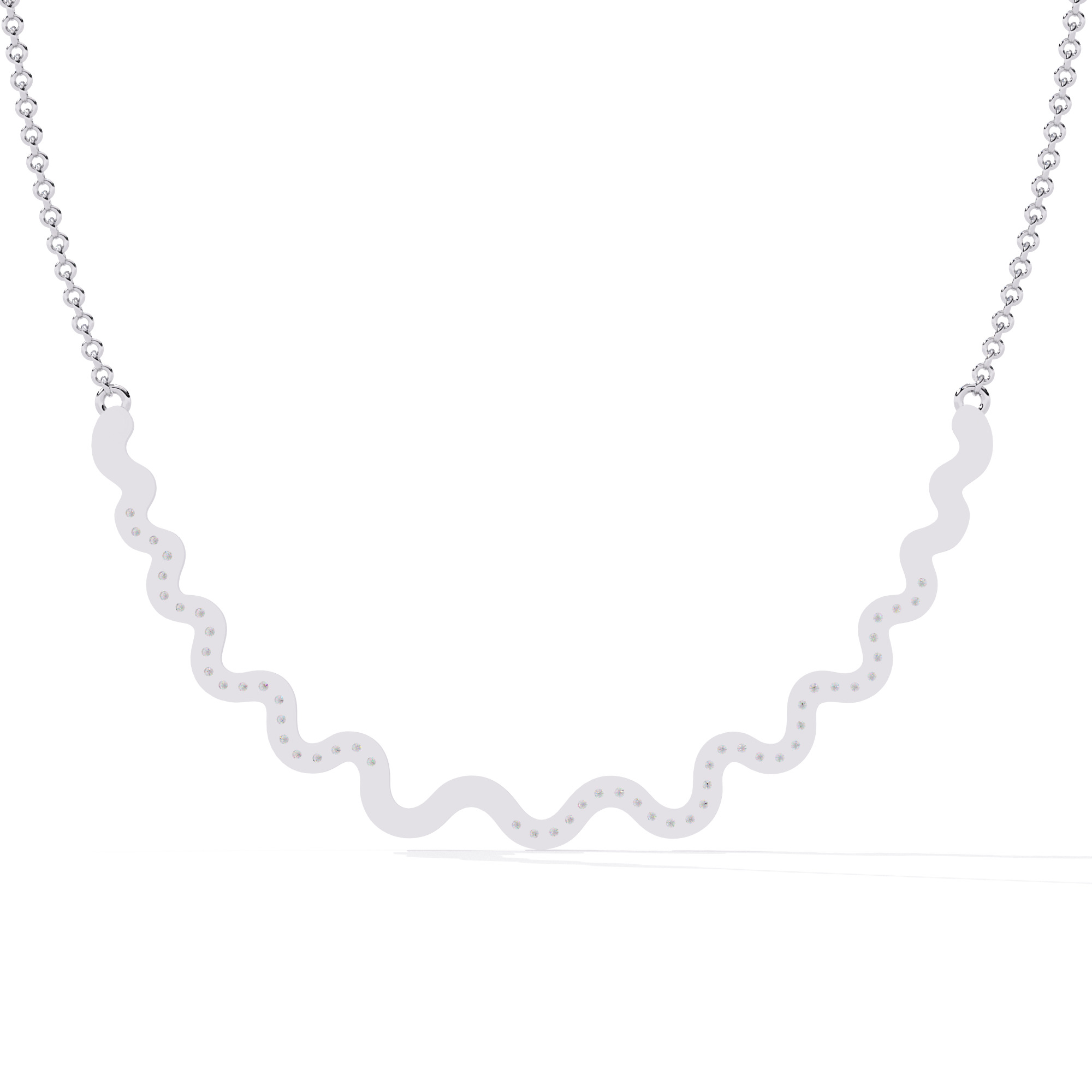 Diamond Necklace 360 animation renders 3dm stl details 3D print model_6