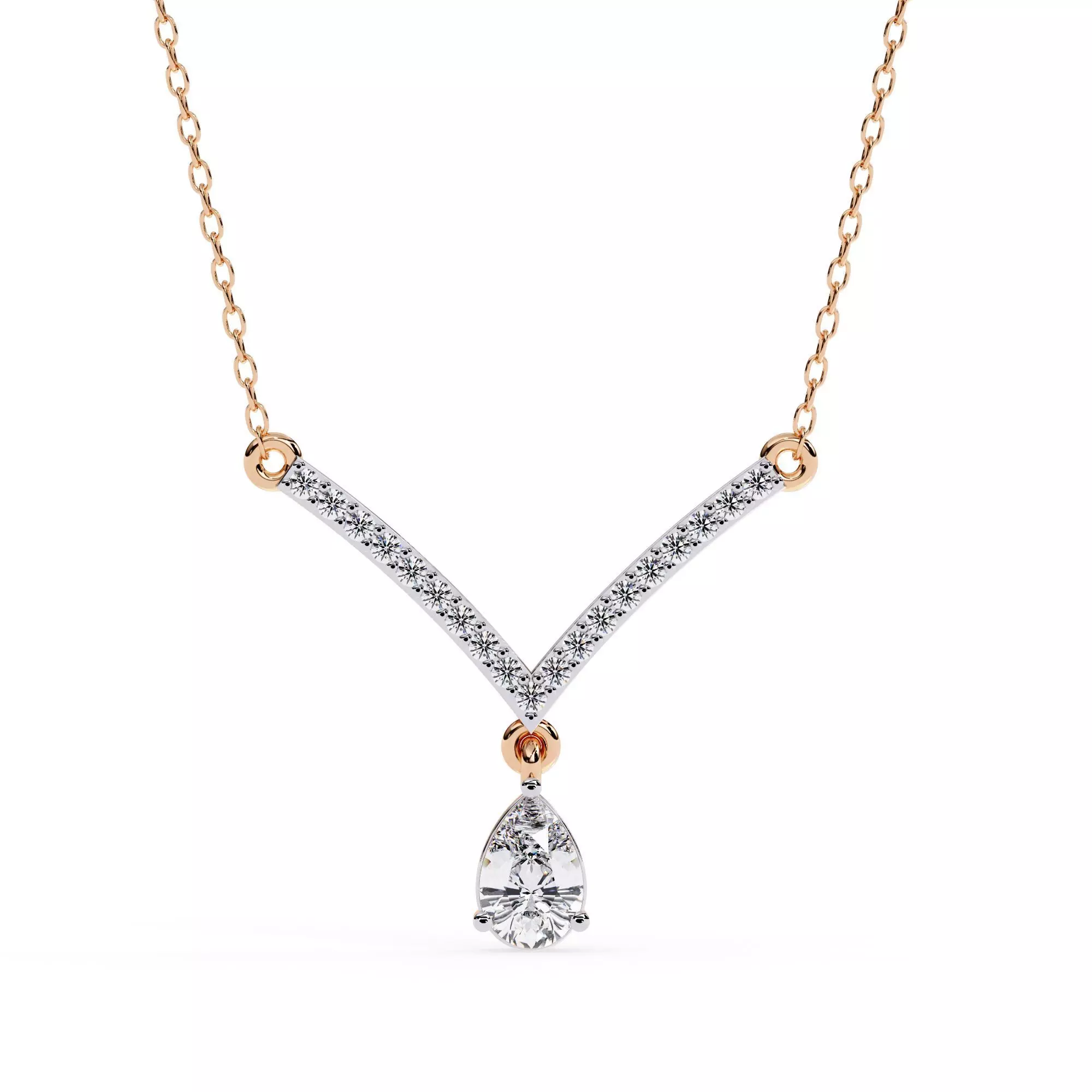 Diamond Necklace 360 animation renders 3dm stl details 3D print model_0