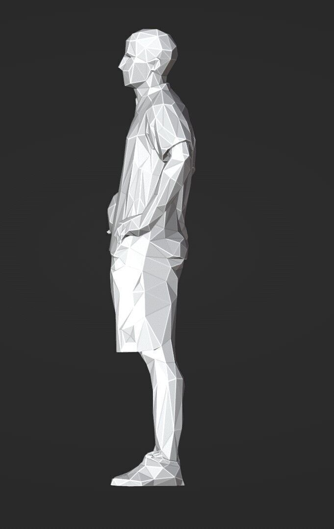 Lowpoly Soccer Player 01 3D print model_10