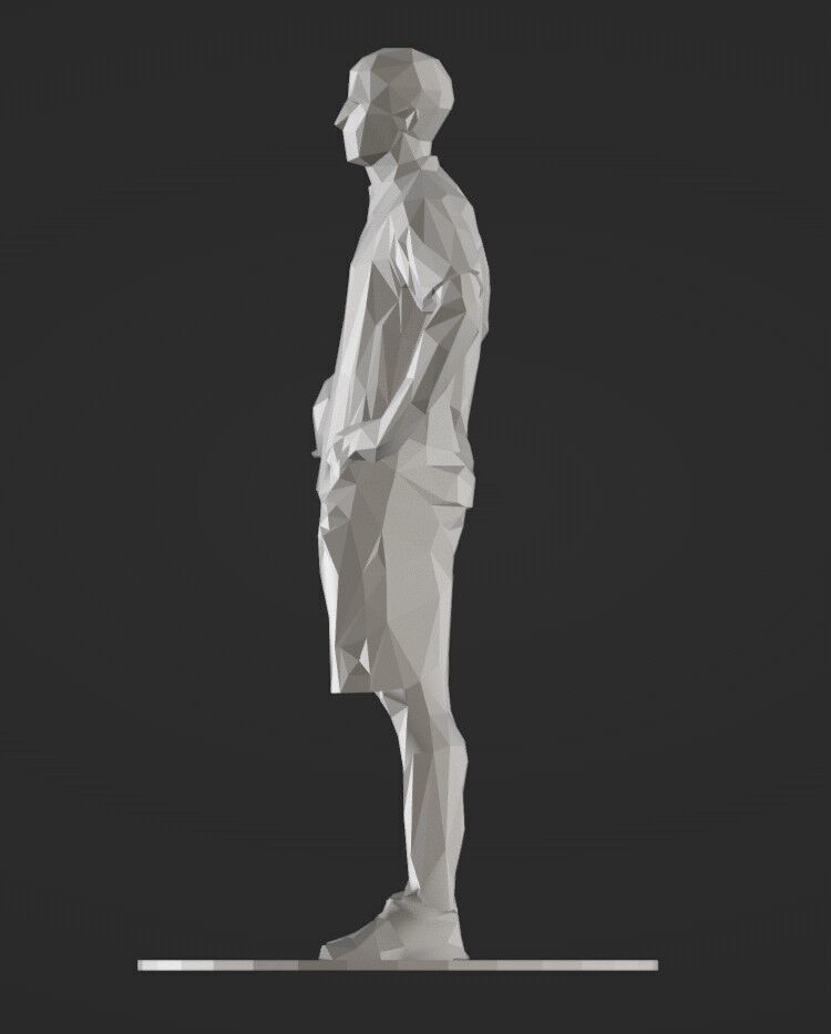 Lowpoly Soccer Player 01 3D print model_2
