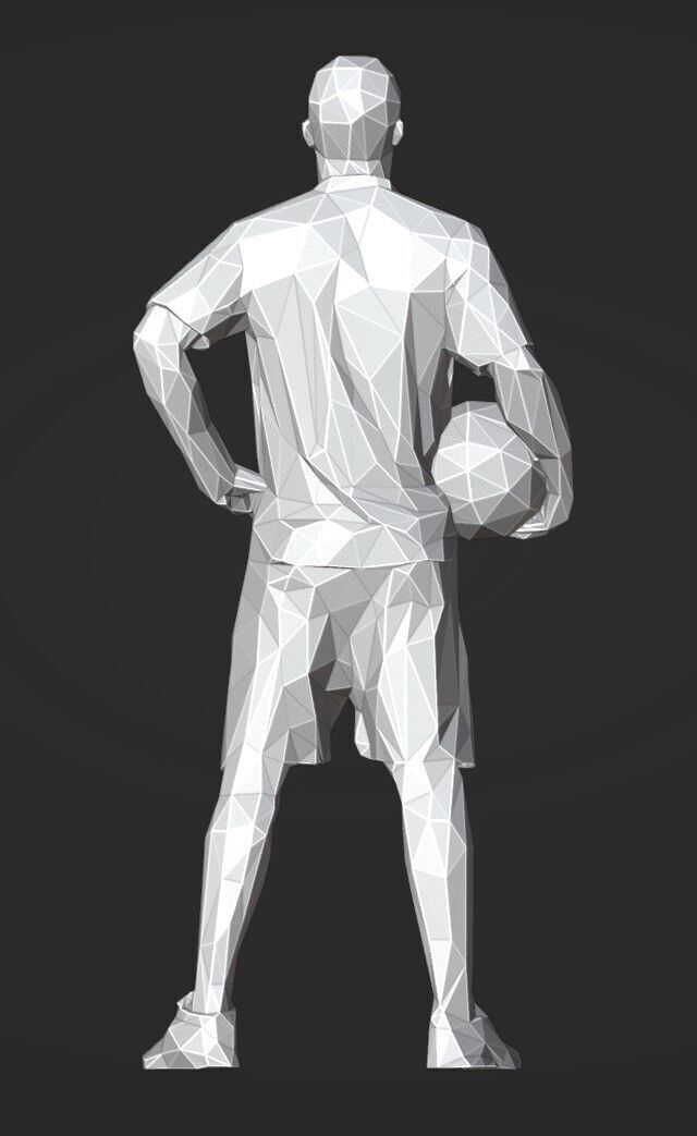 Lowpoly Soccer Player 01 3D print model_8