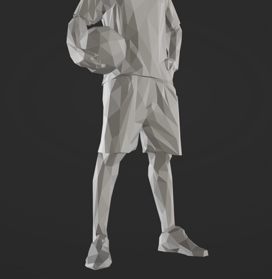 Lowpoly Soccer Player 01 3D print model_5