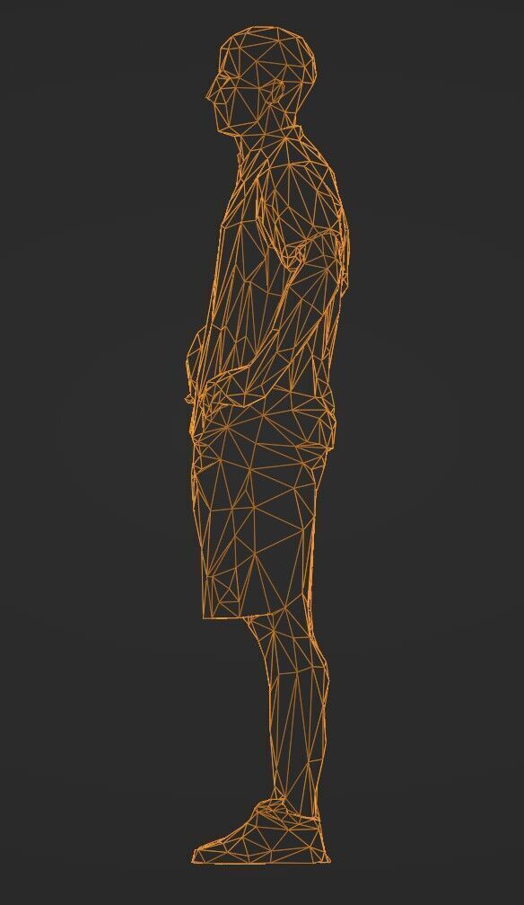 Lowpoly Soccer Player 01 3D print model_12