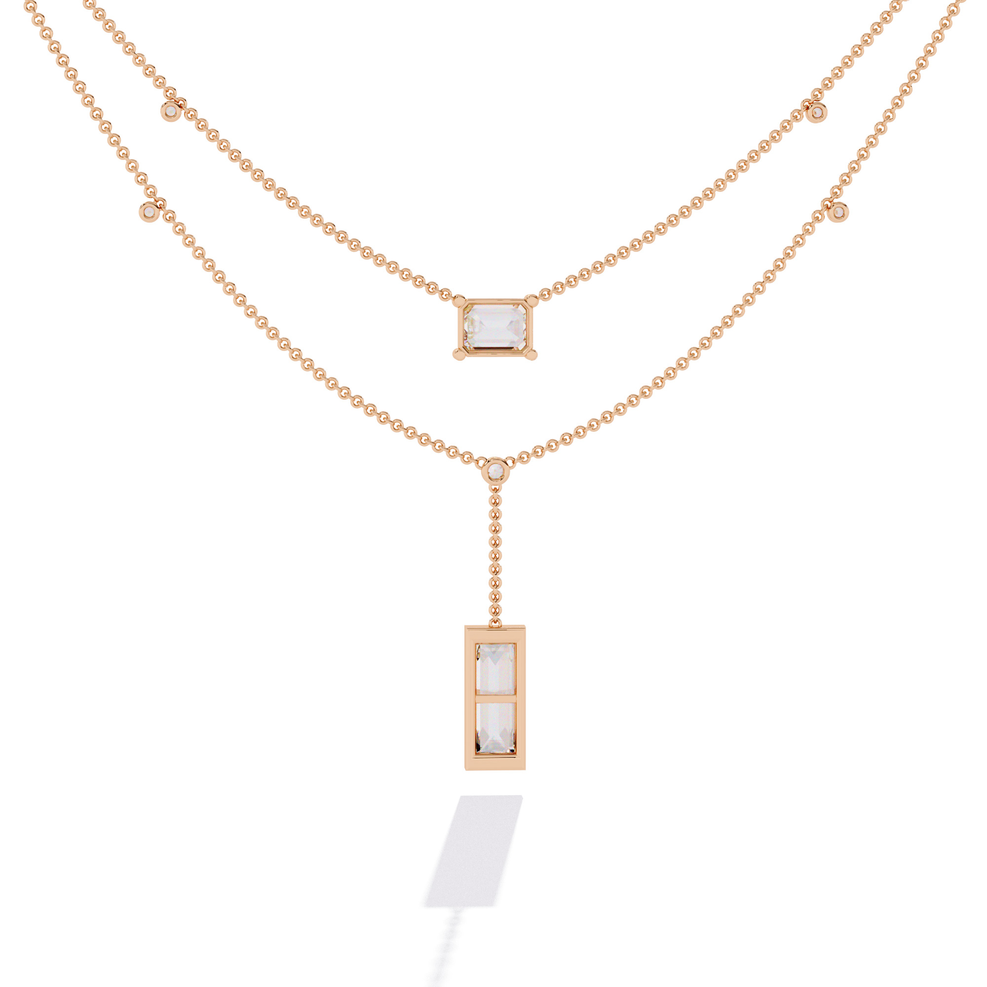 Diamond Necklace 360 animation renders 3dm stl details 3D print model_9