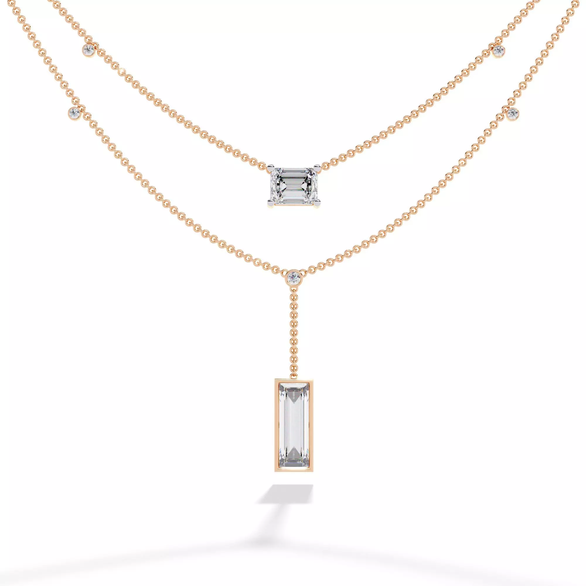 Diamond Necklace 360 animation renders 3dm stl details 3D print model_0