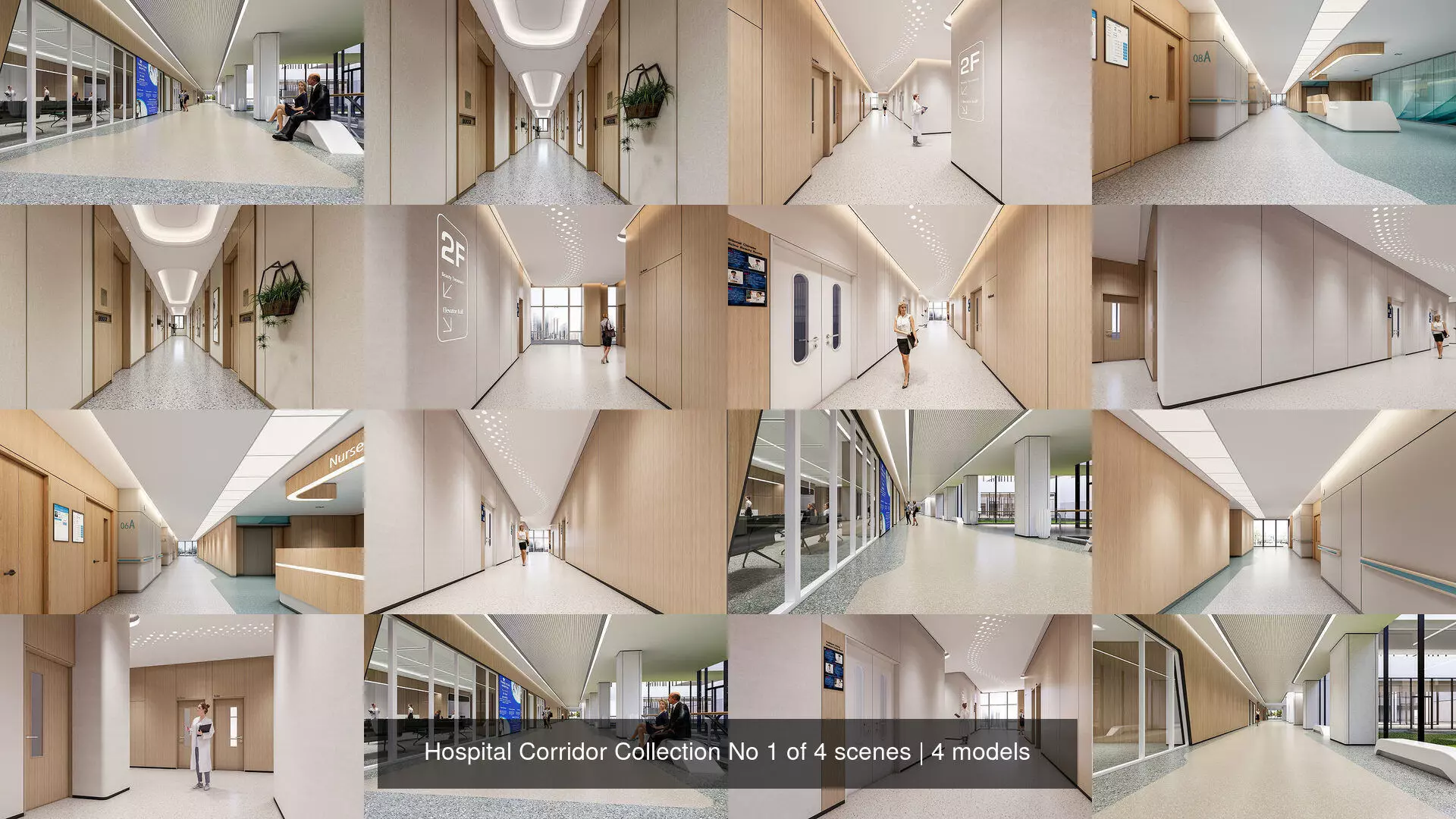 Hospital Corridor Collection No 1 of 4 scenes _1