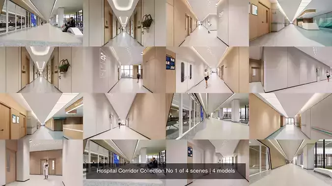 Hospital Corridor Collection No 1 of 4 scenes