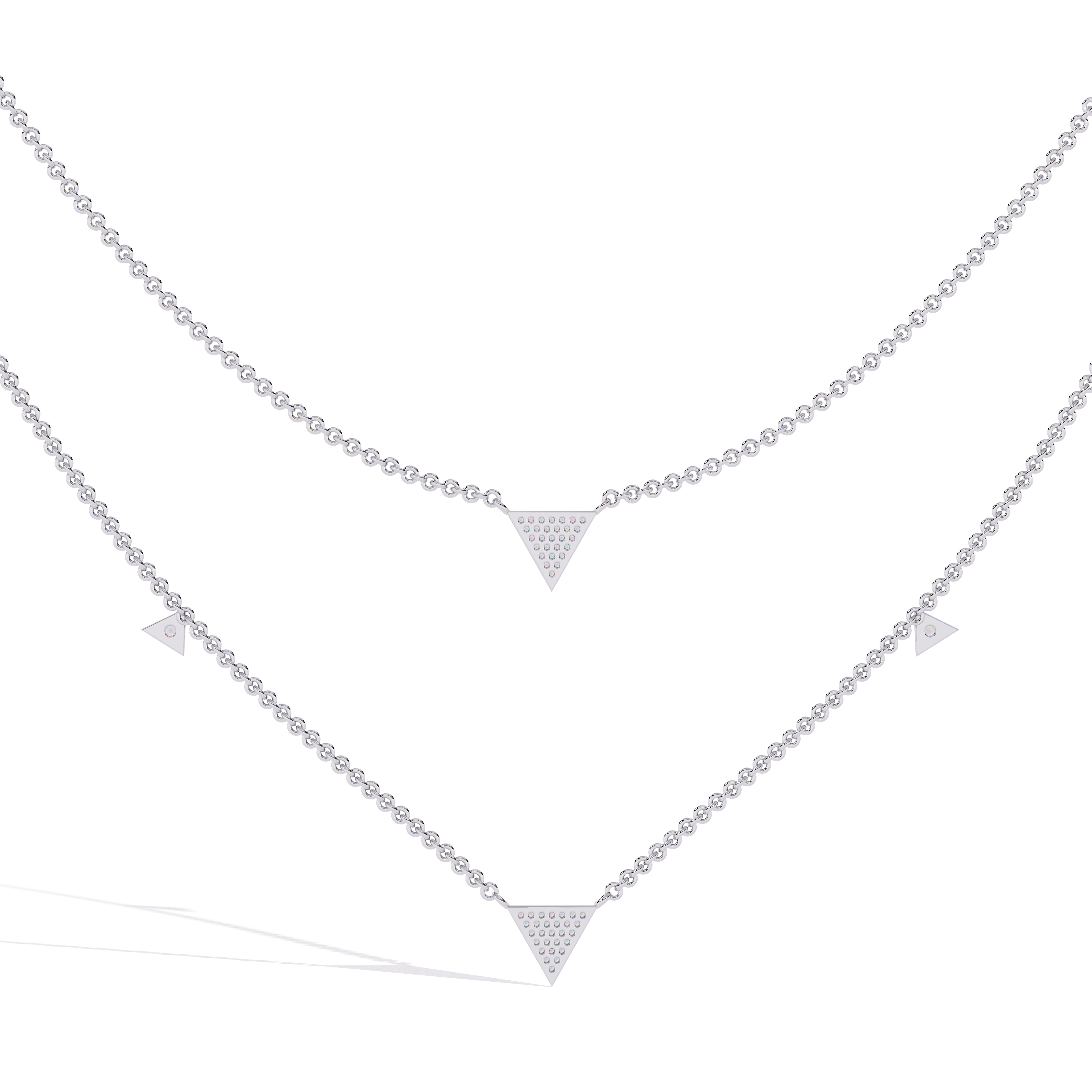 Diamond Necklace 360 animation renders 3dm stl details 3D print model_9