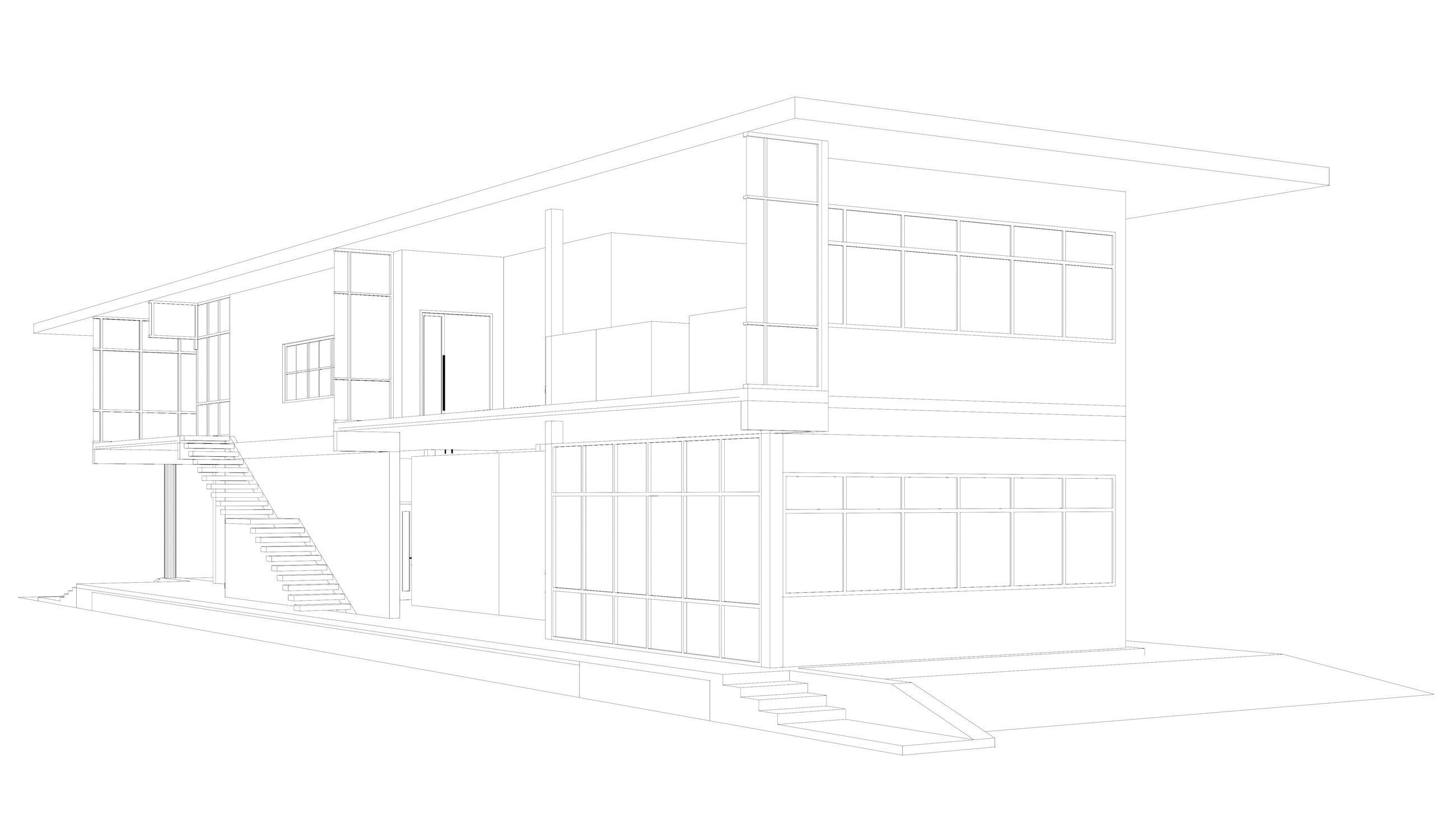 Office in section cut 25-11 3D model_7