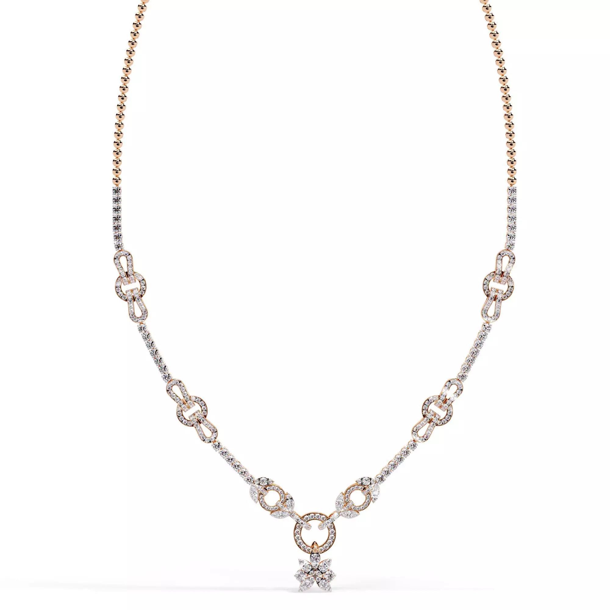 Diamond Necklace 360 animation renders 3dm stl details 3D print model