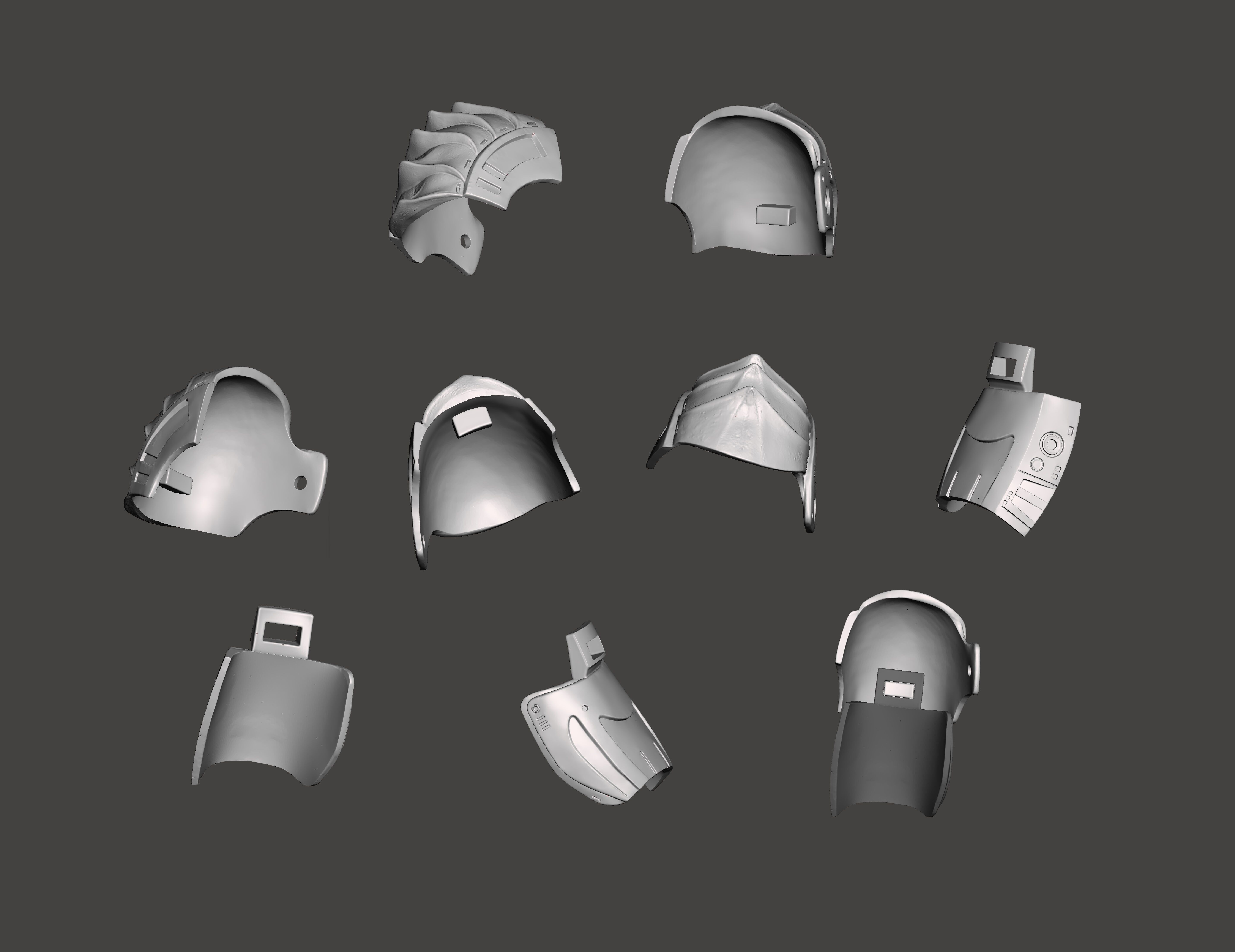 Predator 1987 Left Shoulder with Left Biceps Armor 3D print model_3