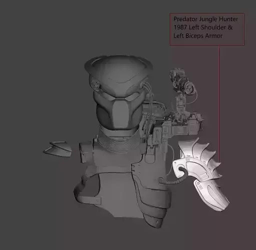 Predator 1987 Left Shoulder with Left Biceps Armor