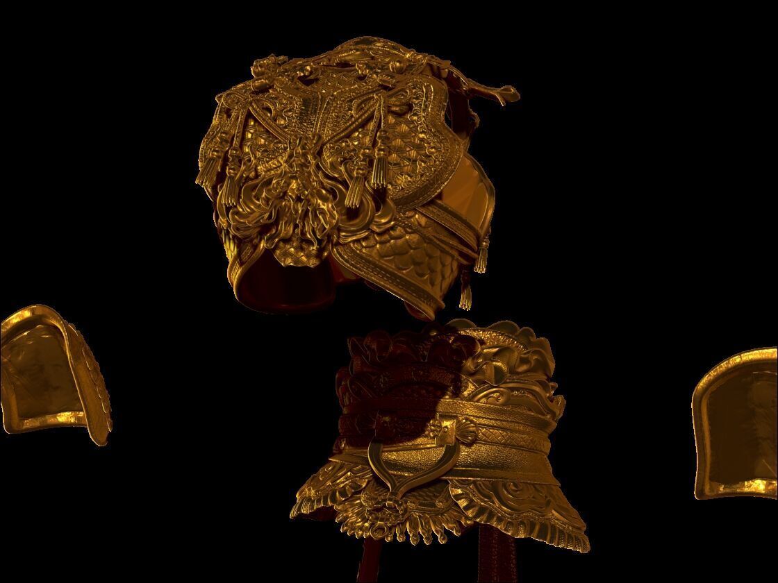 Black Myth Wukong Armor 3D print model_5