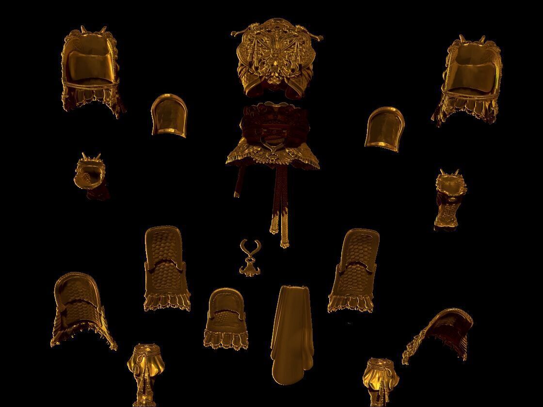 Black Myth Wukong Armor 3D print model_4