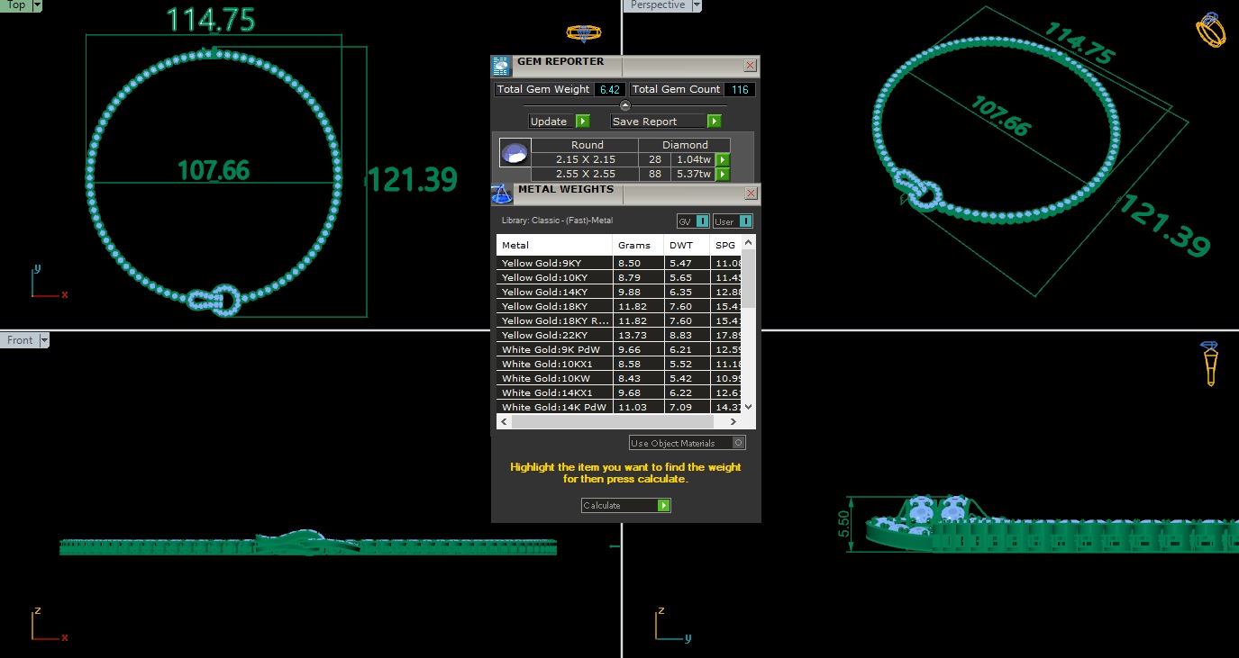 Diamond Necklace 360 animation renders 3dm stl details 3D print model_1