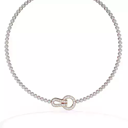 Diamond Necklace 360 animation renders 3dm stl details 3D print model