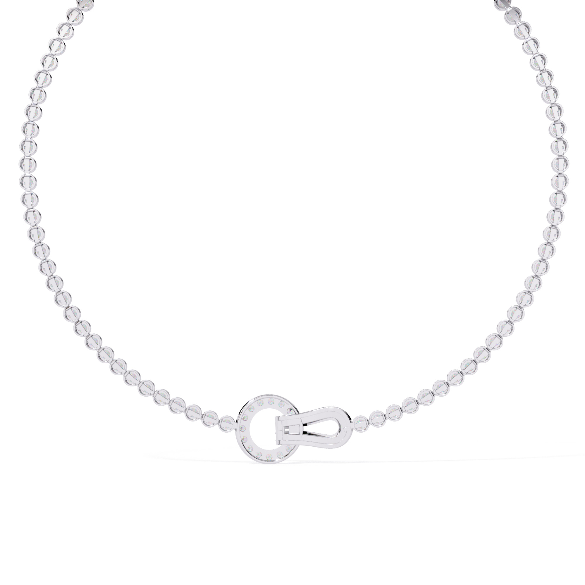 Diamond Necklace 360 animation renders 3dm stl details 3D print model_3