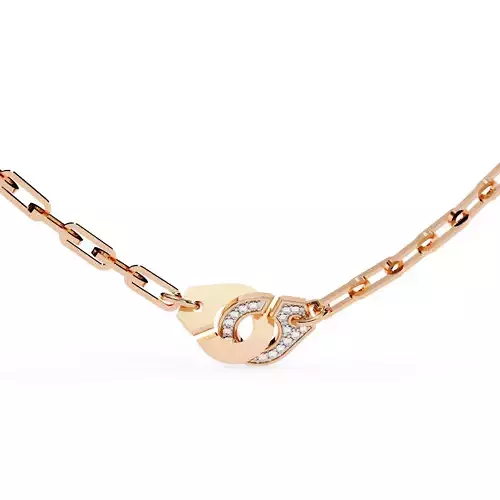 Diamond Necklace 360 animation renders 3dm stl details 3D print model
