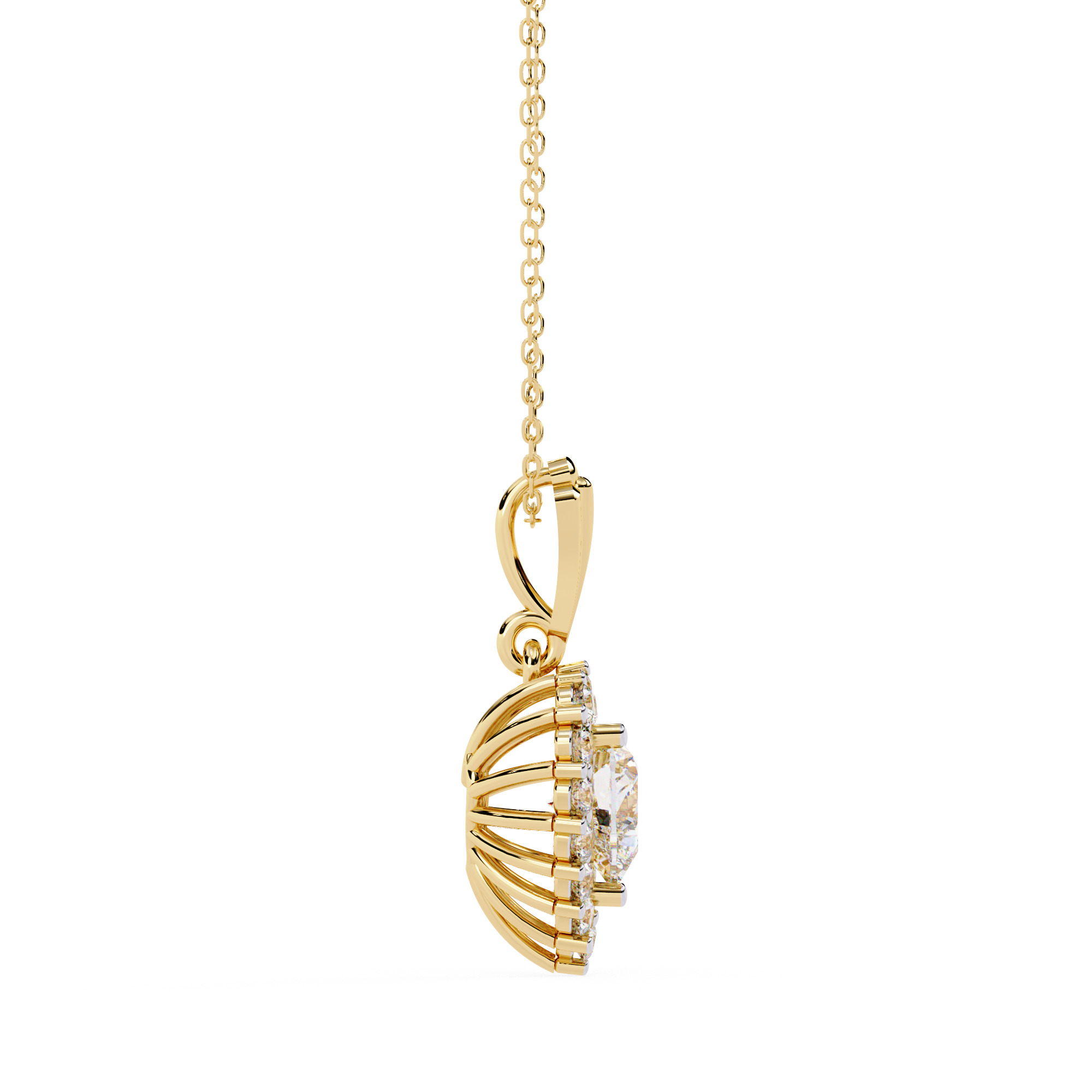 Diamond Necklace 360 animation renders 3dm stl details 3D print model_2