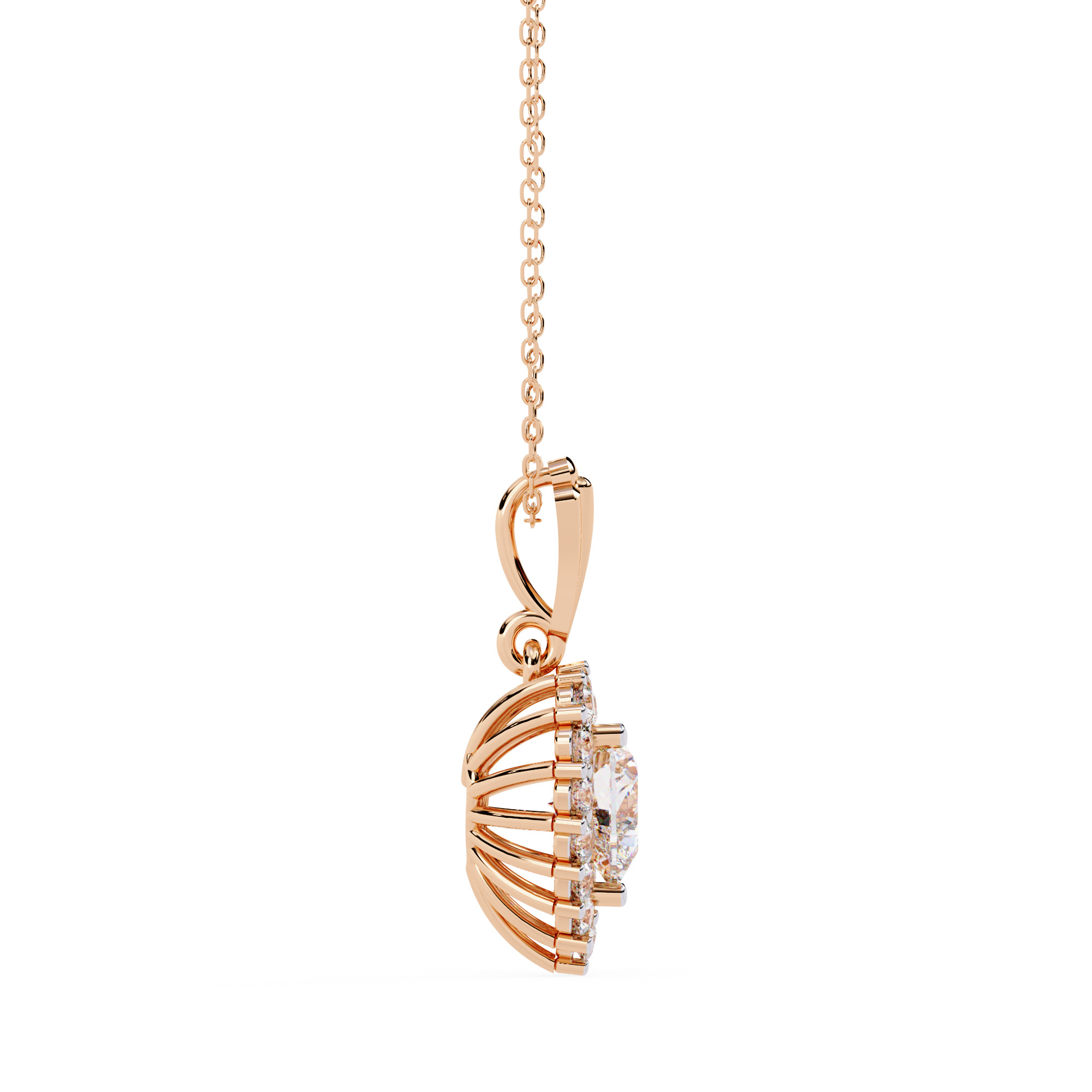 Diamond Necklace 360 animation renders 3dm stl details 3D print model_12