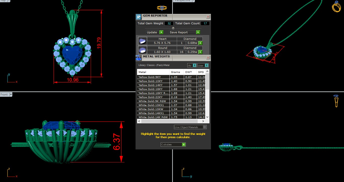 Diamond Necklace 360 animation renders 3dm stl details 3D print model_1