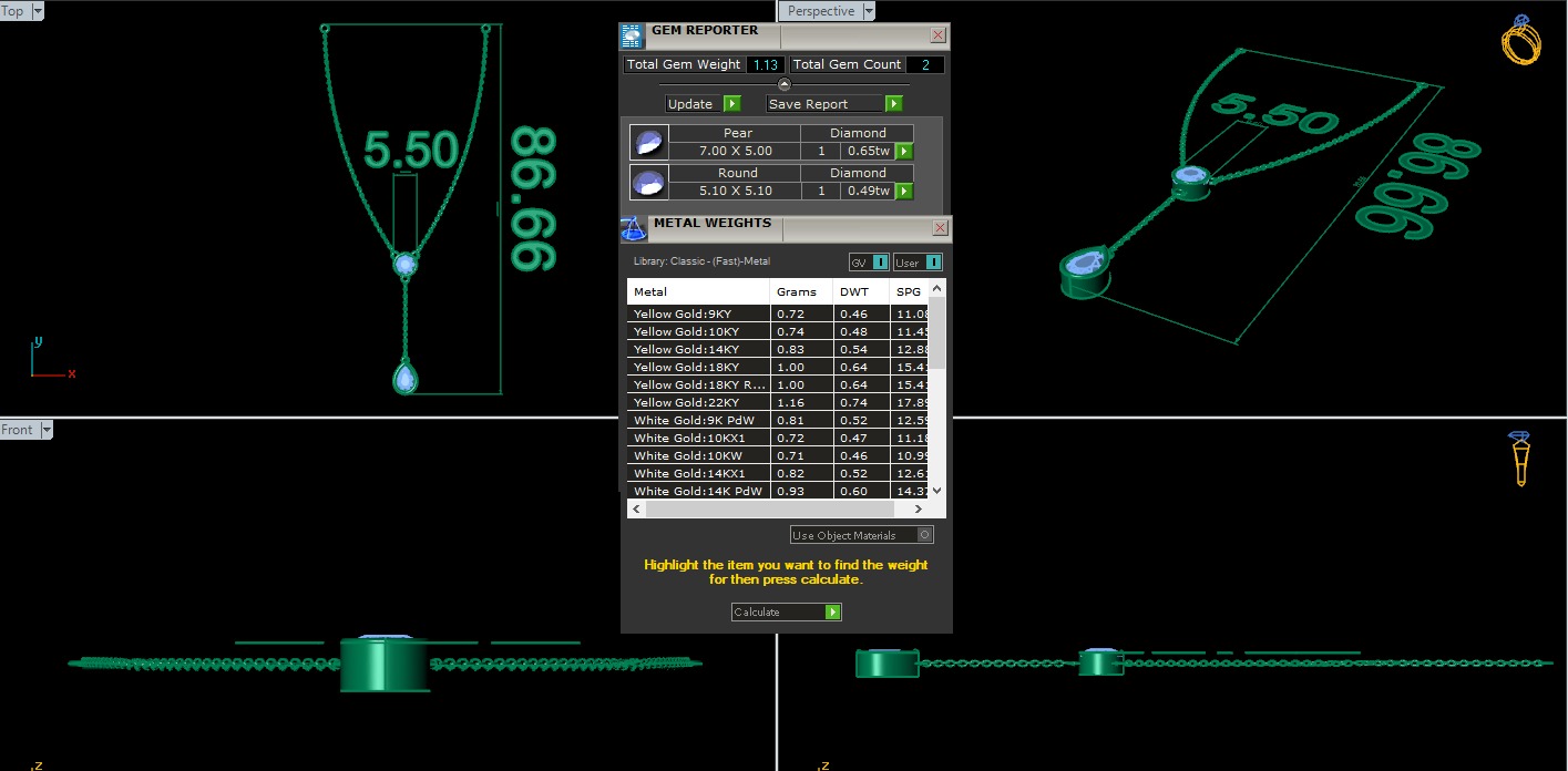 Diamond Necklace 360 animation renders 3dm stl details 3D print model_1