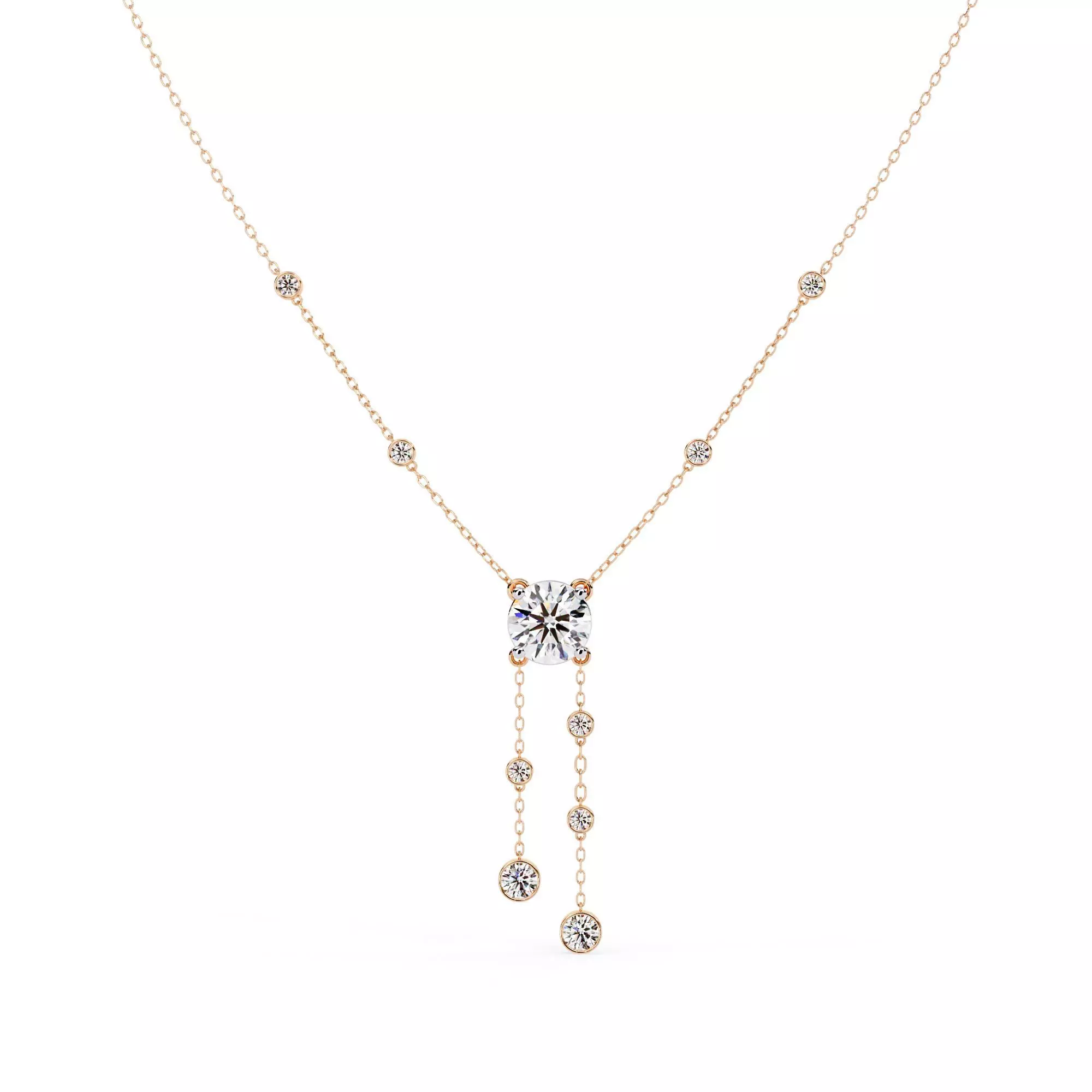 Diamond Necklace 360 animation renders 3dm stl details 3D print model_0