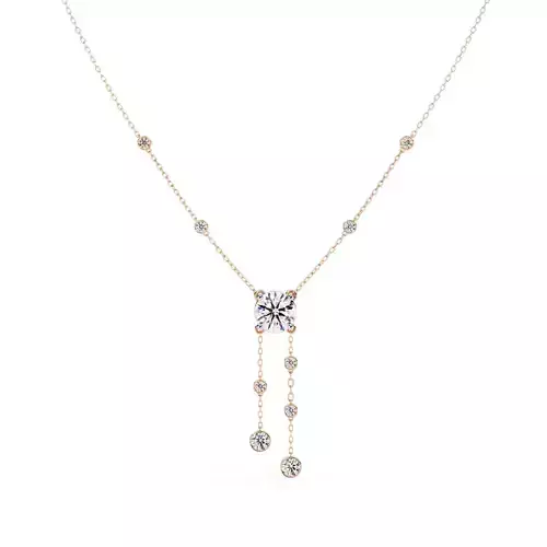 Diamond Necklace 360 animation renders 3dm stl details 3D print model