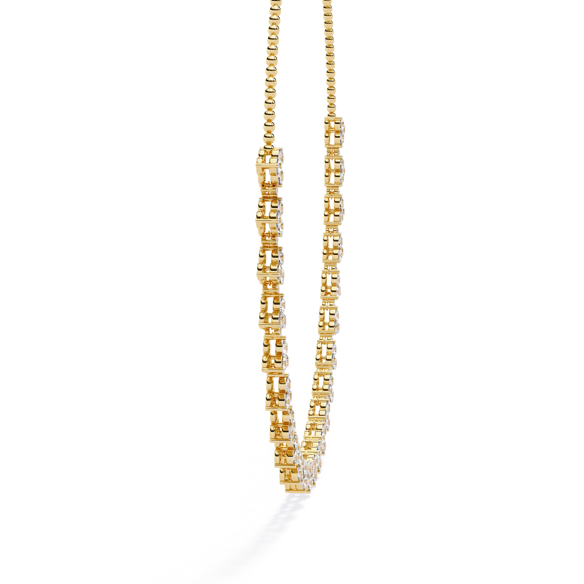 Diamond Necklace 360 animation renders 3dm stl details 3D print model_10