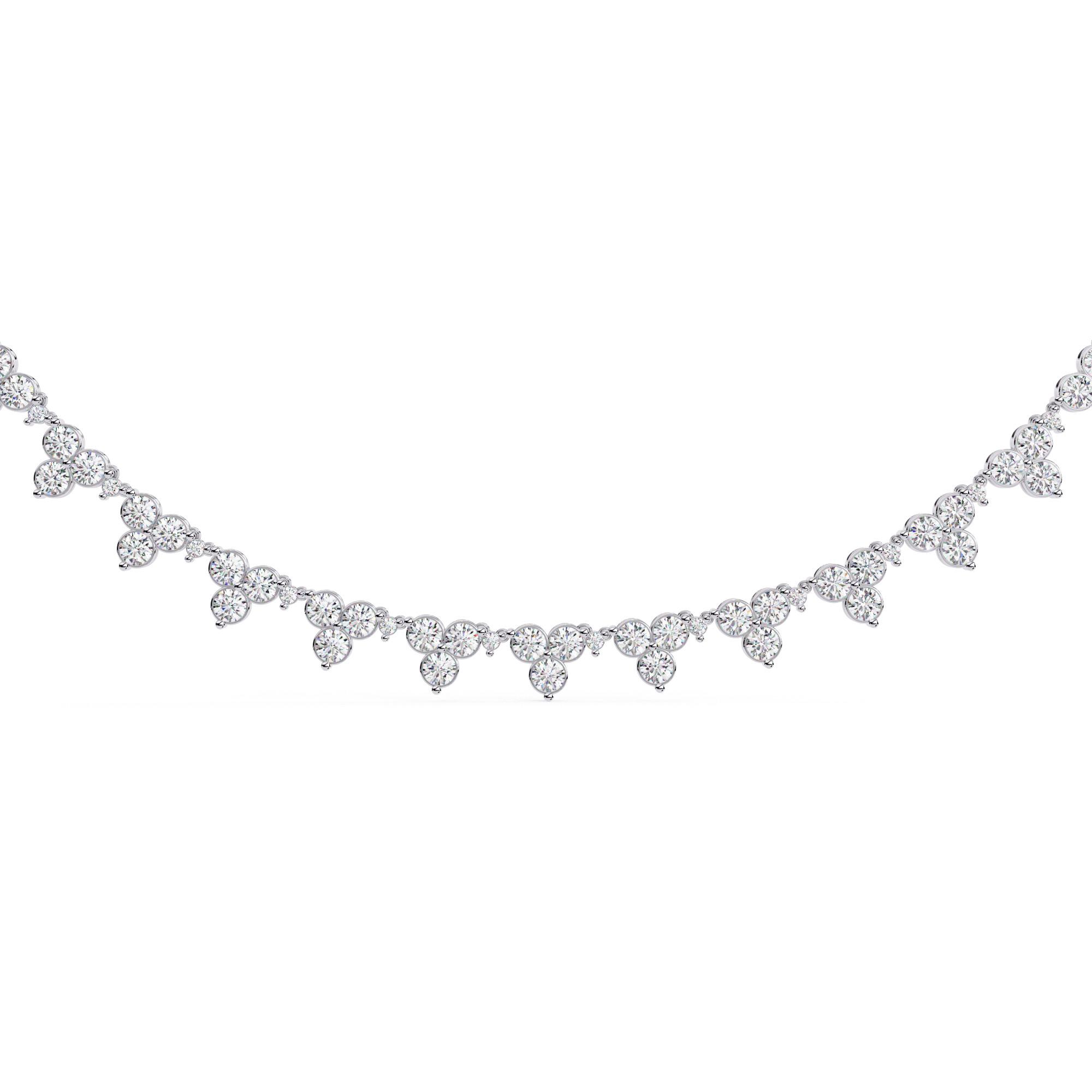 Diamond Necklace 360 animation renders 3dm stl details 3D print model_11