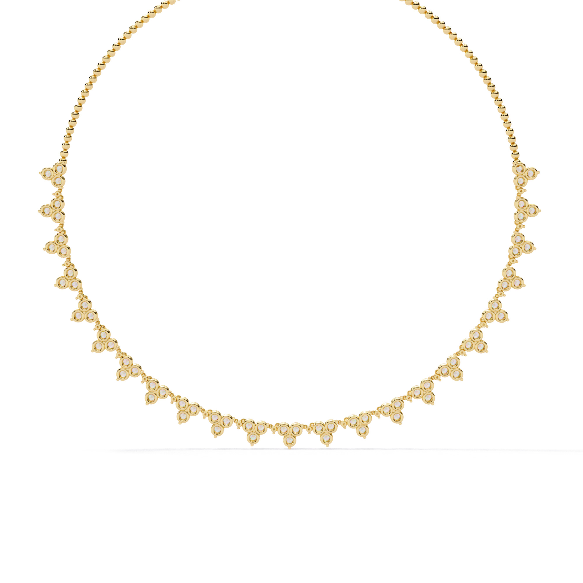 Diamond Necklace 360 animation renders 3dm stl details 3D print model_5