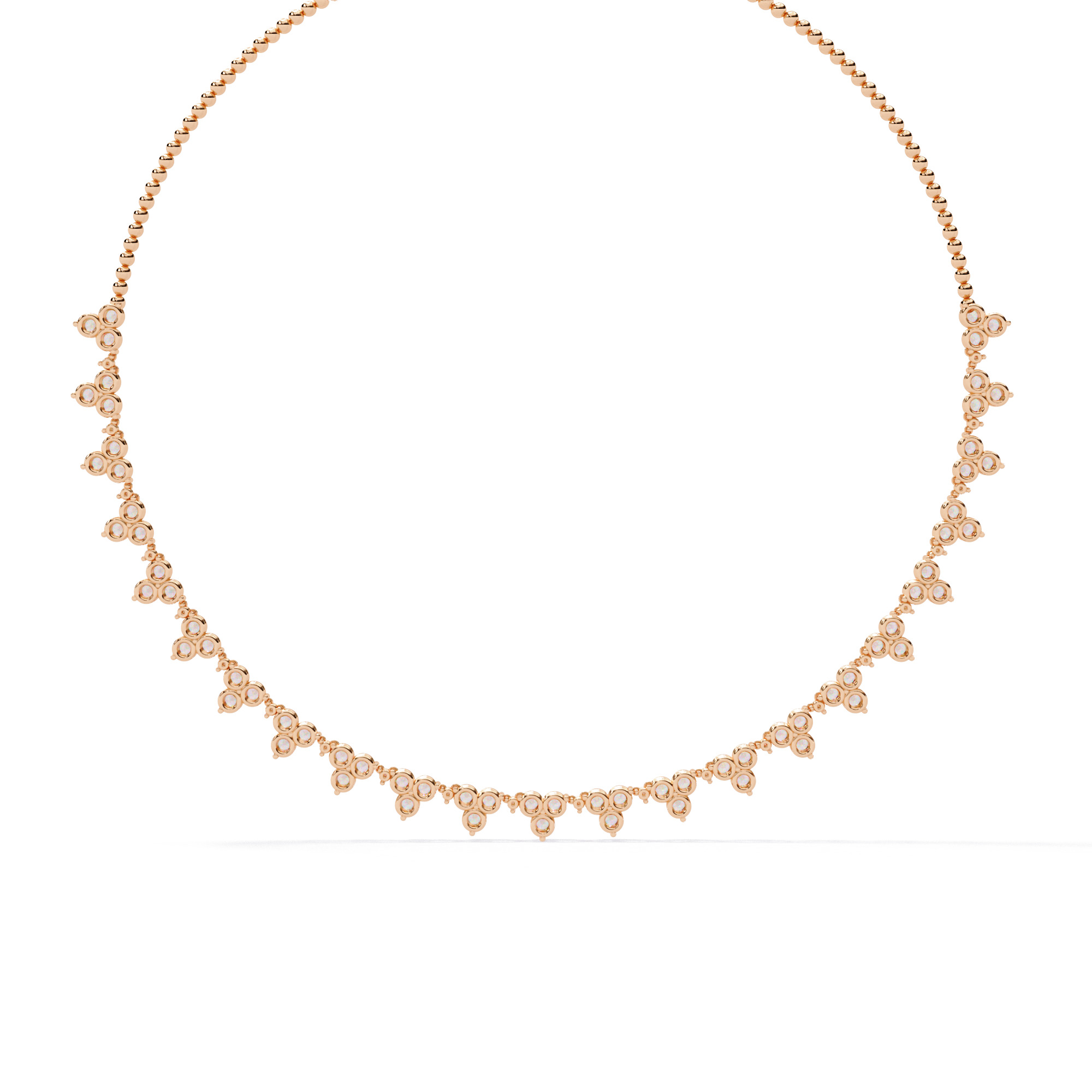 Diamond Necklace 360 animation renders 3dm stl details 3D print model_7