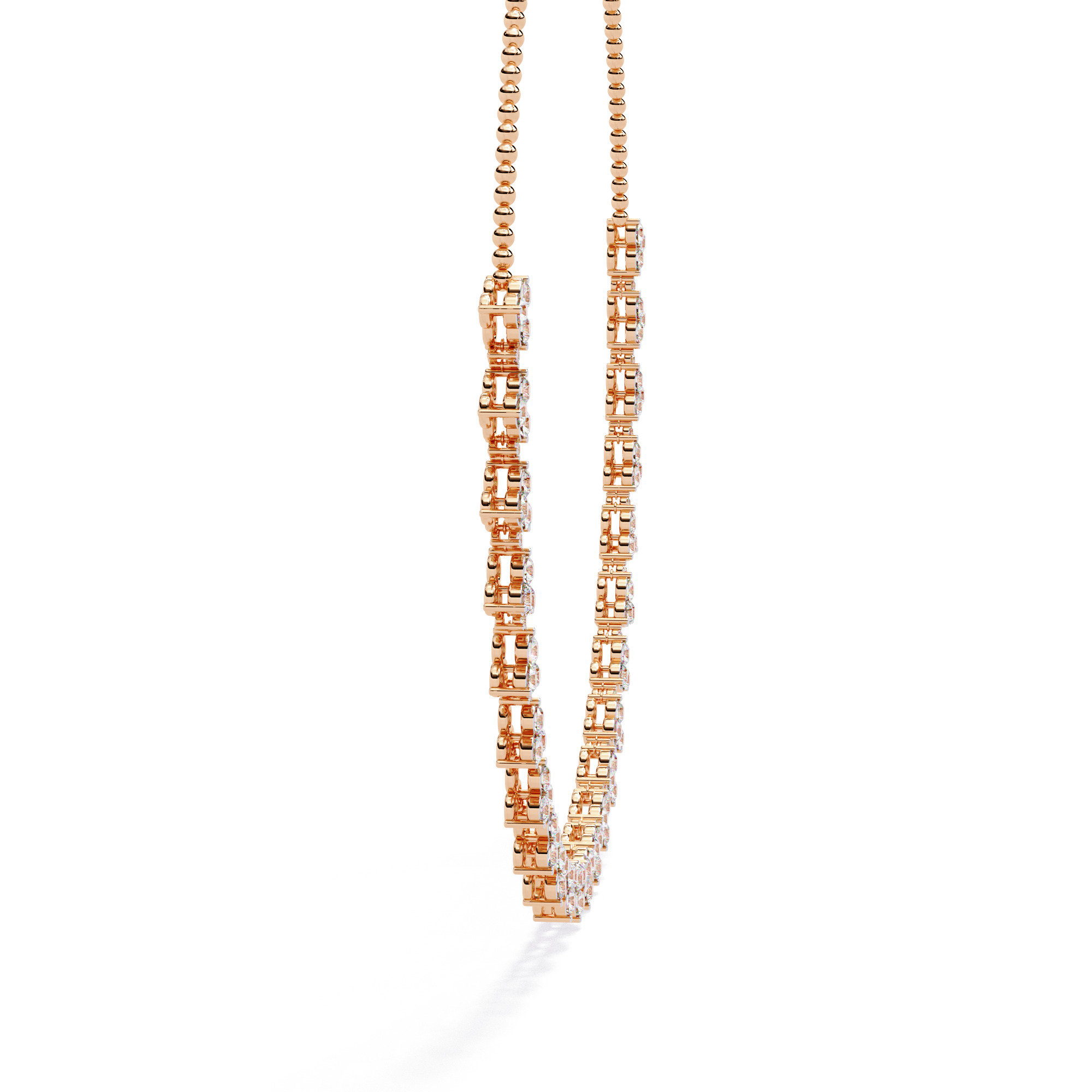 Diamond Necklace 360 animation renders 3dm stl details 3D print model_8