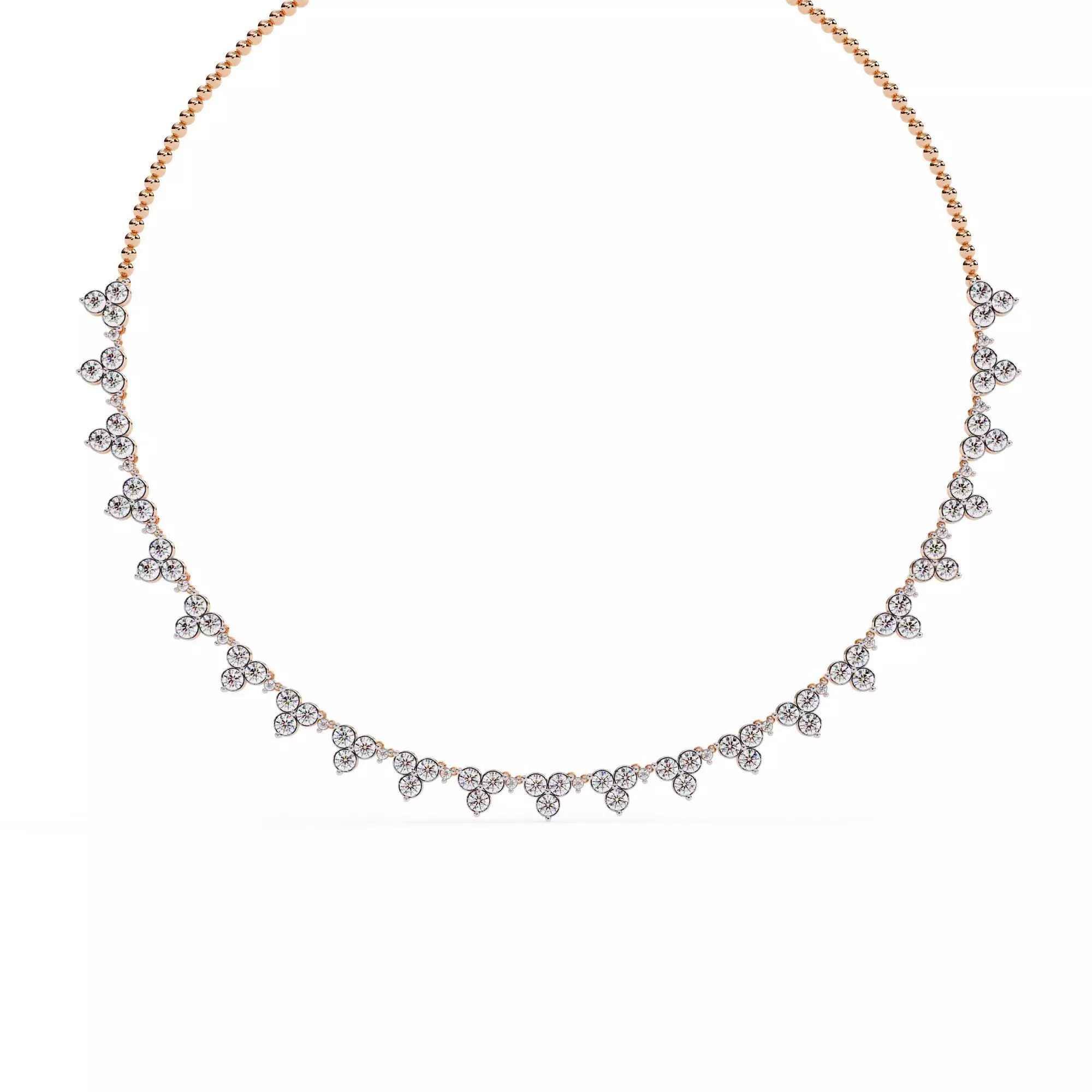 Diamond Necklace 360 animation renders 3dm stl details 3D print model_0