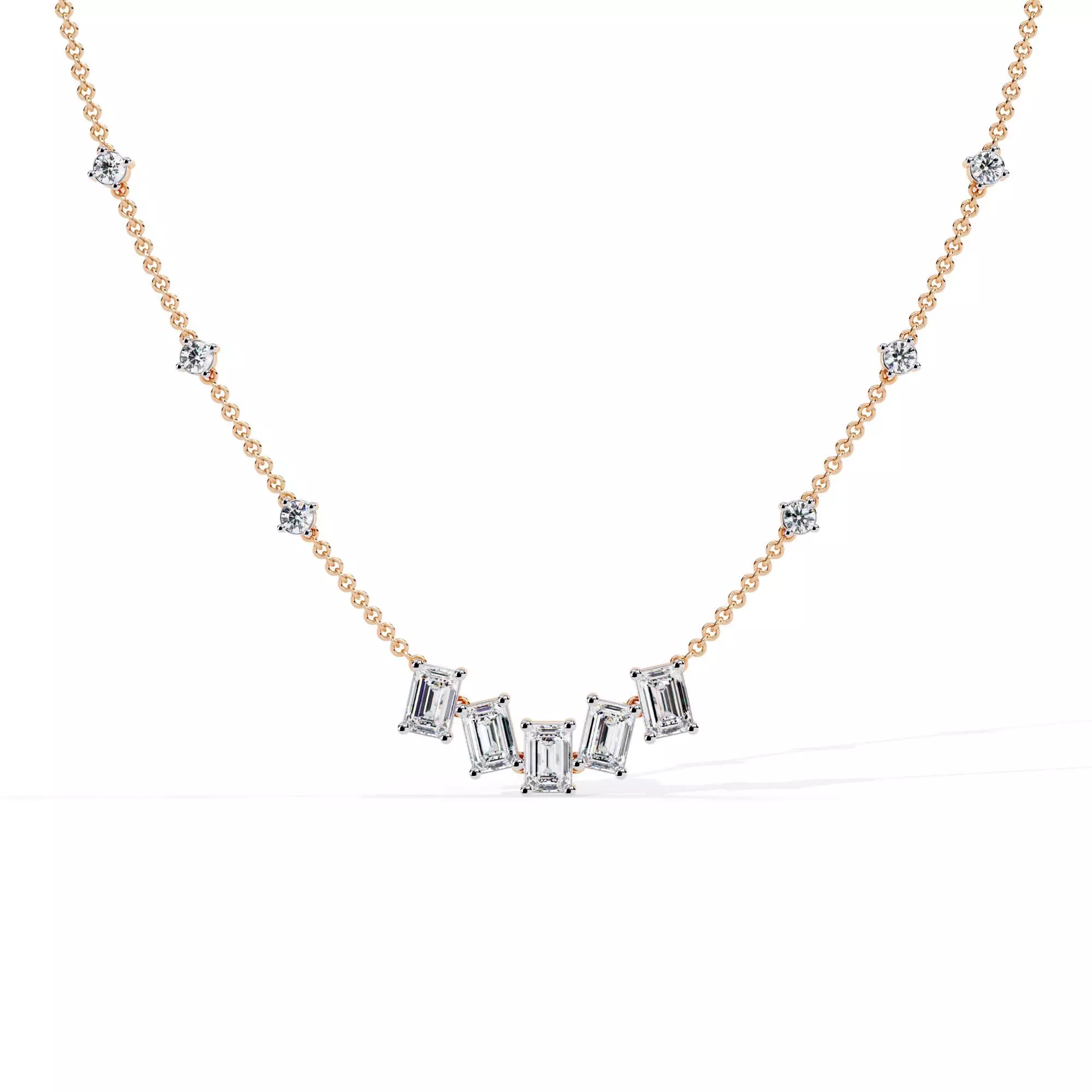 Diamond Necklace 360 animation renders 3dm stl details 3D print model_0