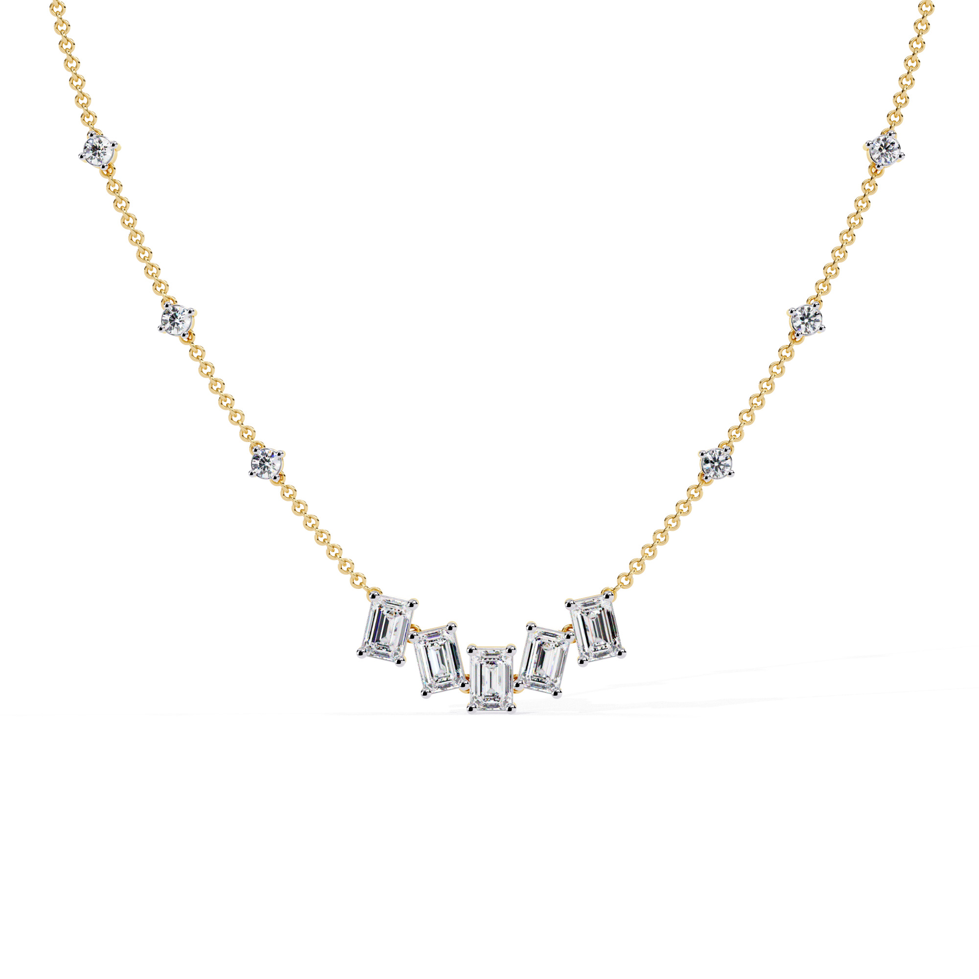 Diamond Necklace 360 animation renders 3dm stl details 3D print model_6