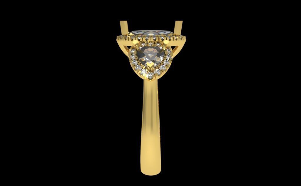 Three Diamond Ring 37 3D print model_2