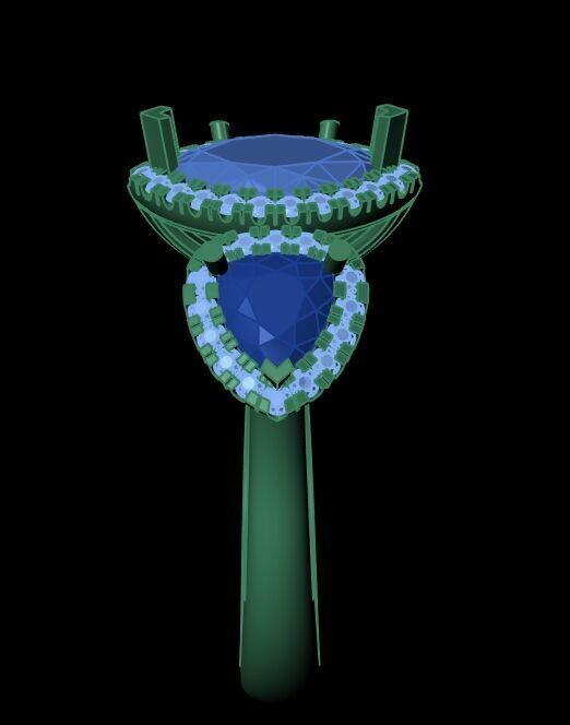 Three Diamond Ring 37 3D print model_6