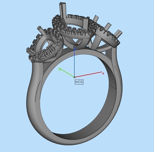 Three Diamond Ring 37 3D print model_11