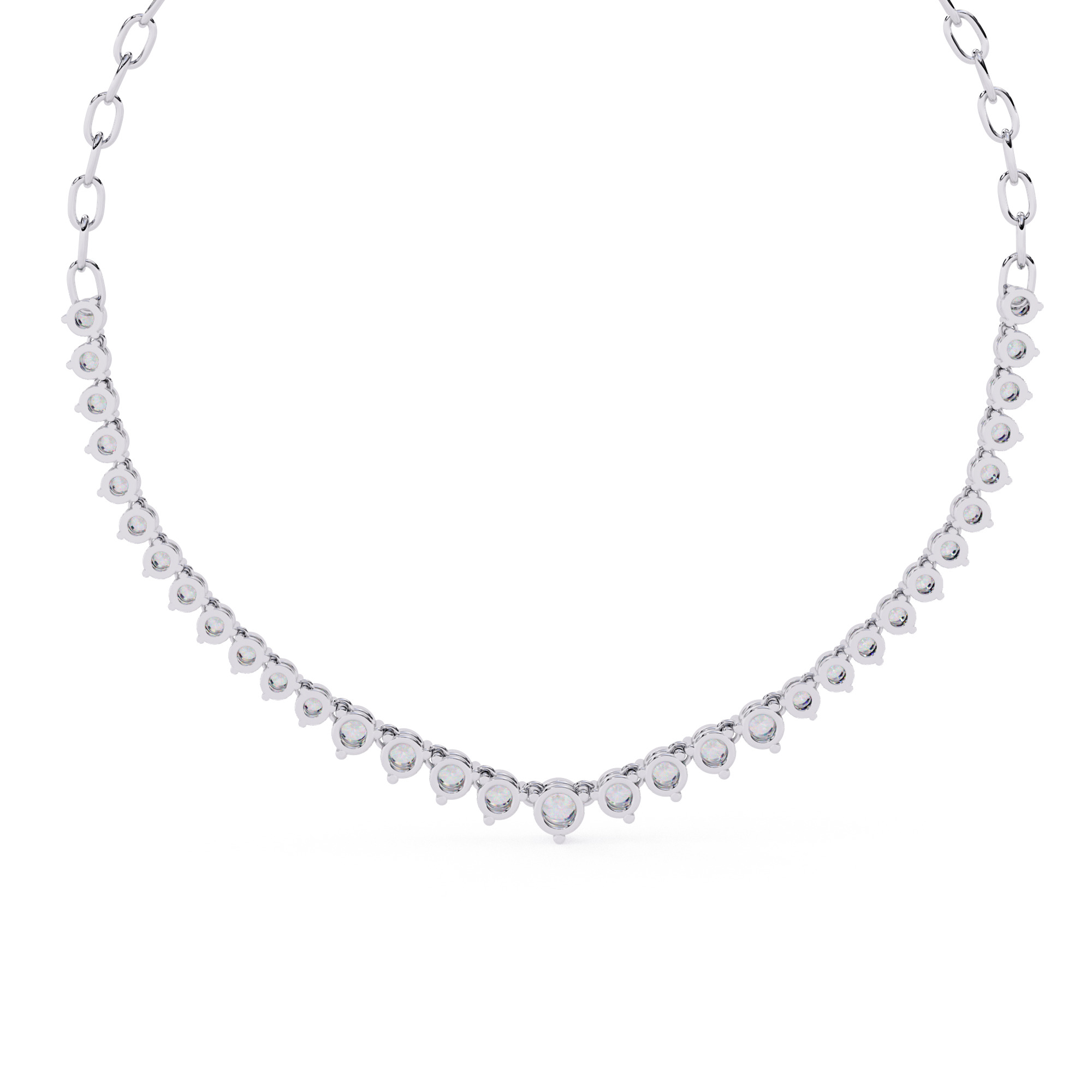 Diamond Necklace 360 animation renders 3dm stl details 3D print model_6